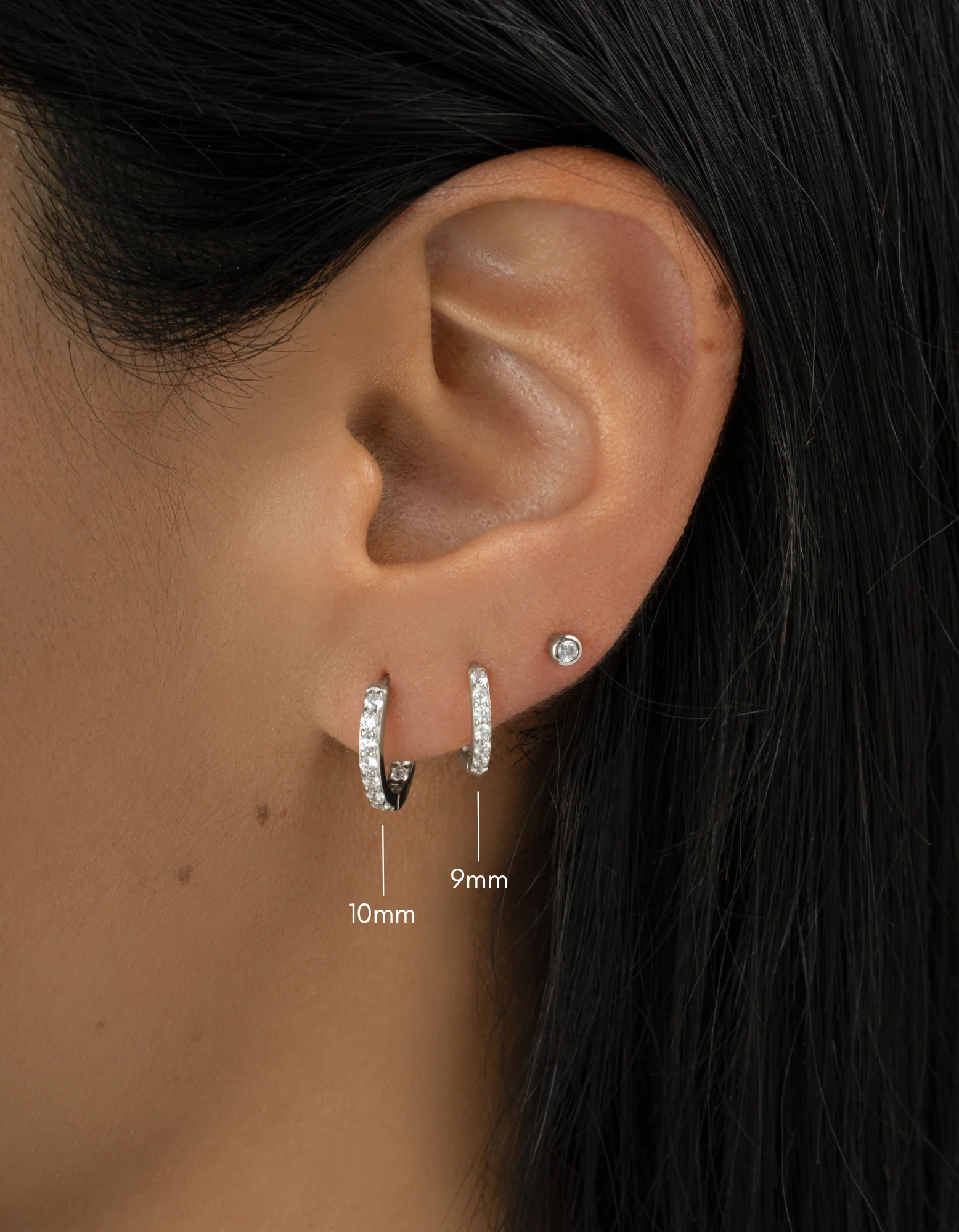 10mm In & Out Studded Huggies - Image 4