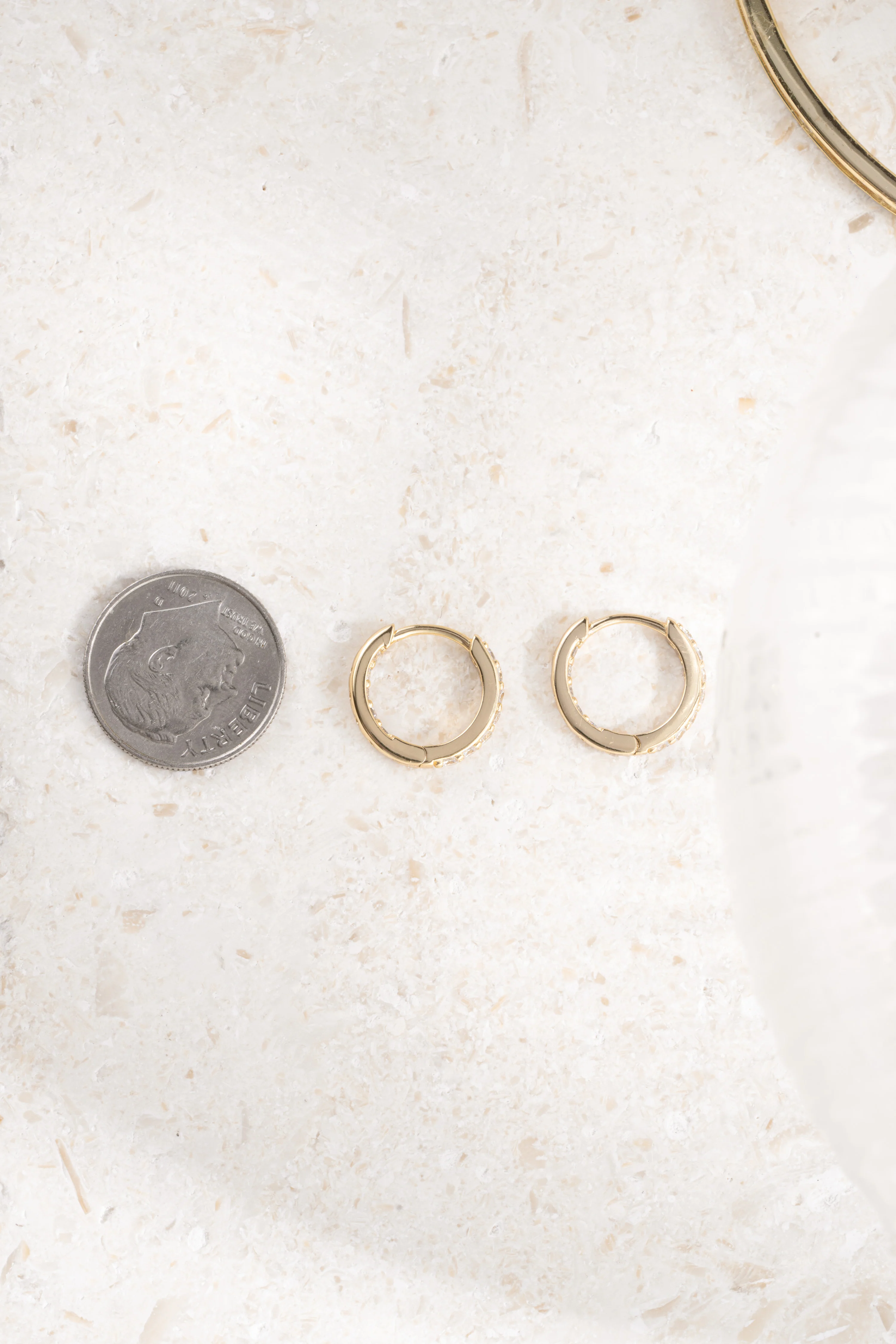 10mm In & Out Studded Huggies - Image 7