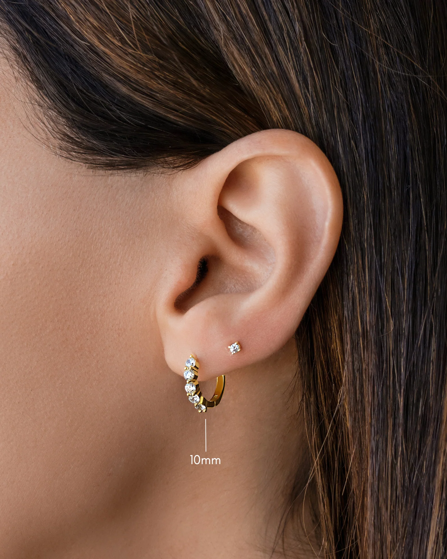 10mm Stacy Hoop Earrings - Image 3