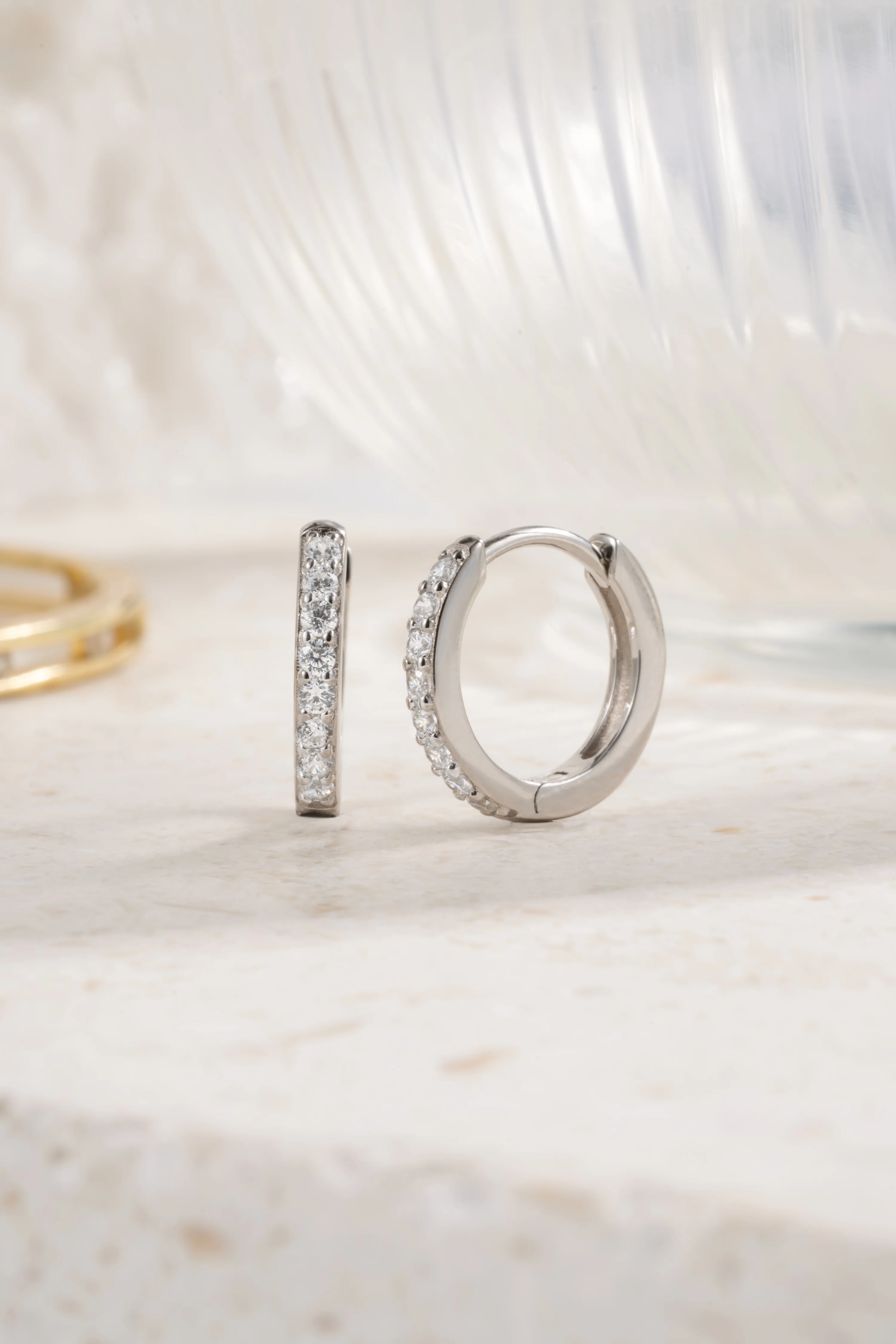 11mm Diamond Huggies (Multiple Sizes Available) - Image 5