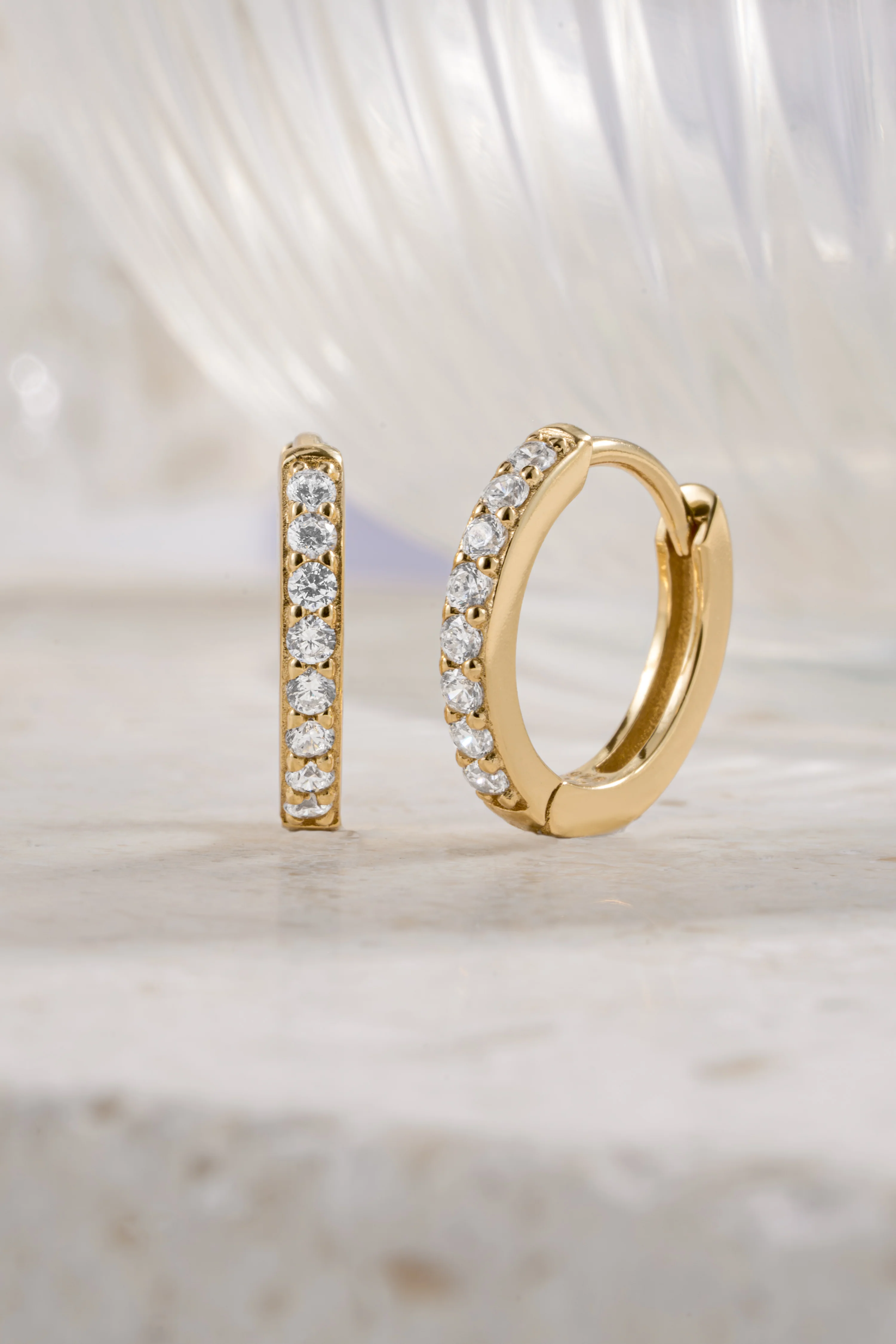 11mm Diamond Huggies (Multiple Sizes Available) - Image 6