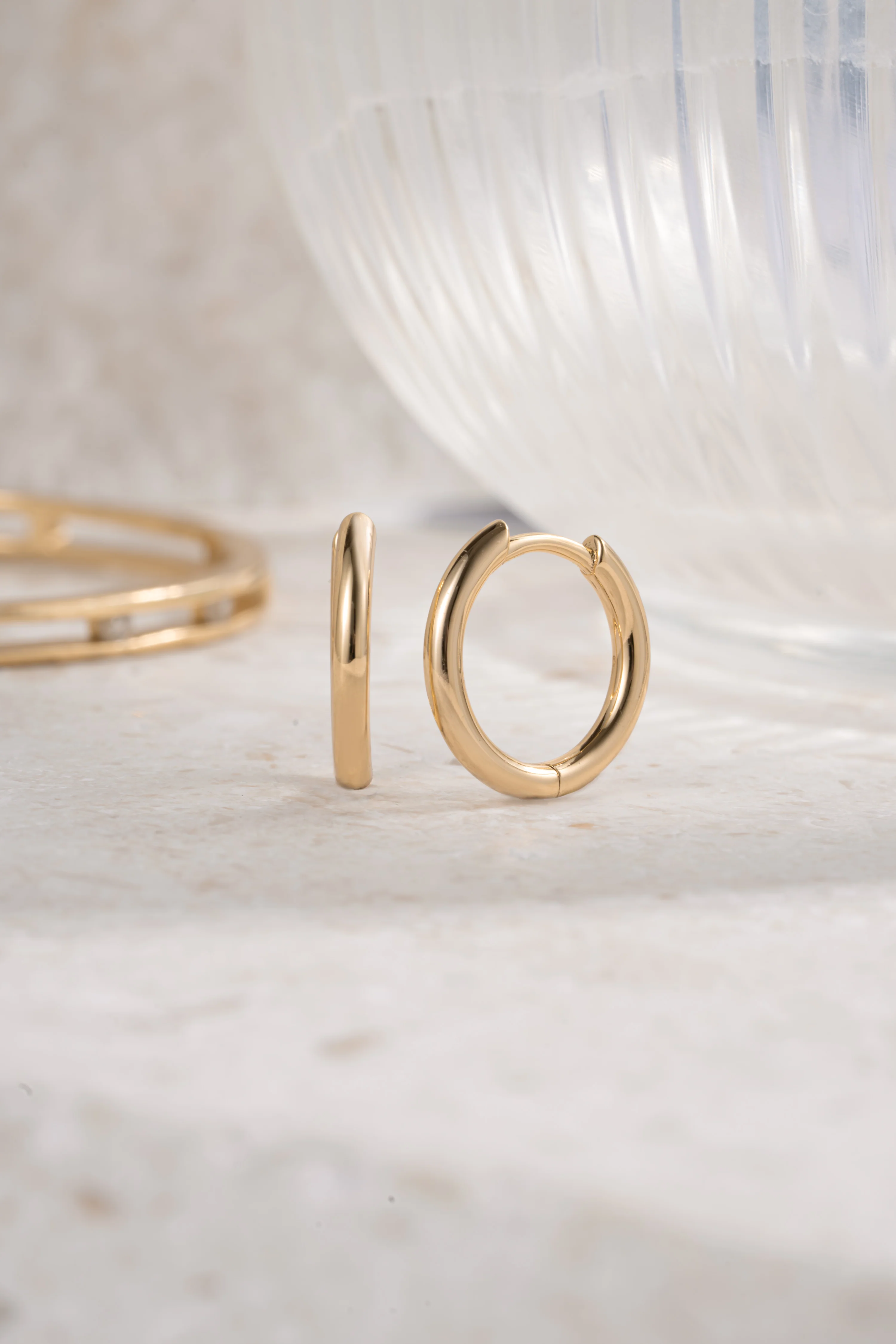 11mm Minimalist Small Hoop Earrings - Image 5