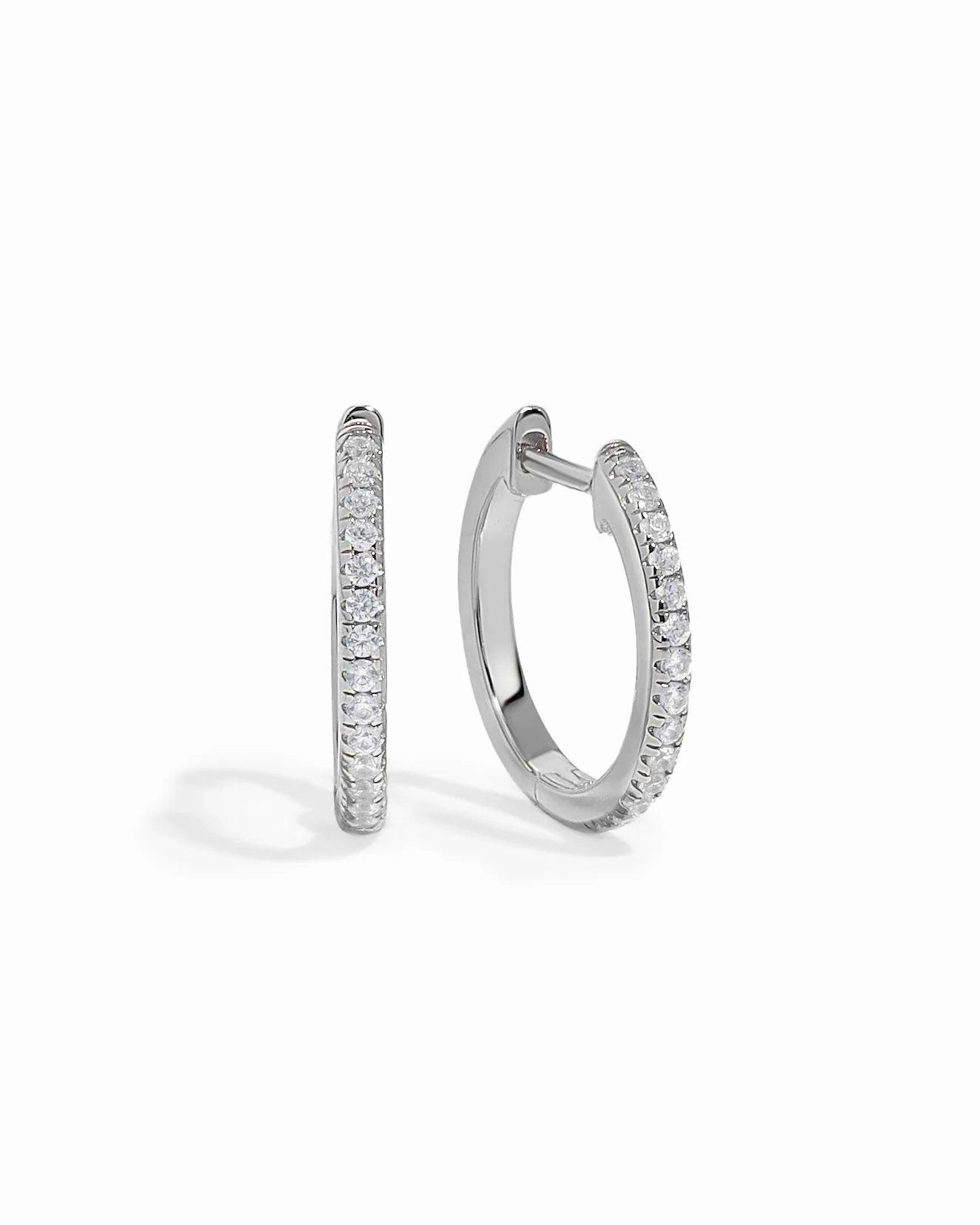 11mm Pavé Huggie Earrings (Two Sizes Available) - Image 10
