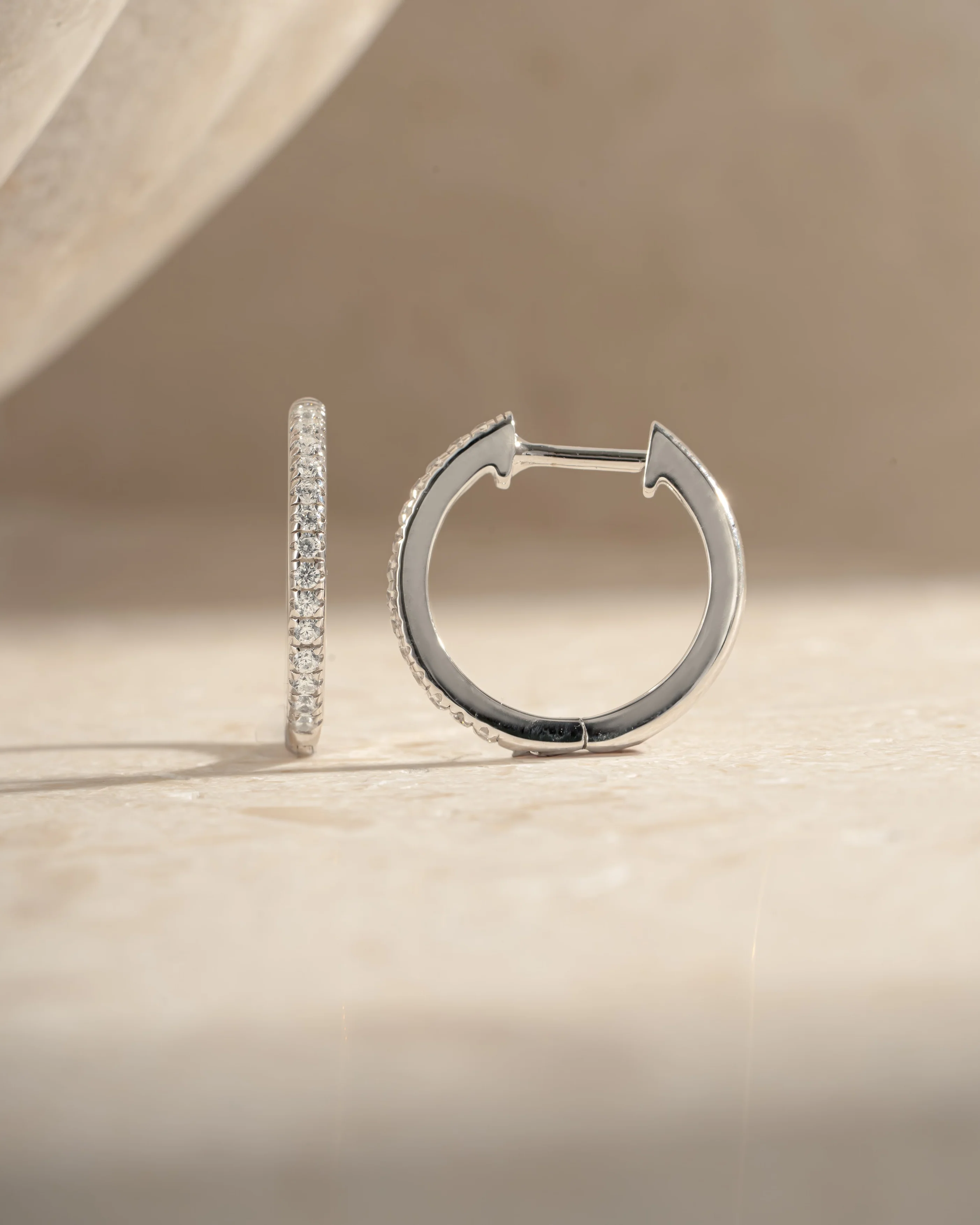 11mm Pavé Huggie Earrings (Two Sizes Available) - Image 3