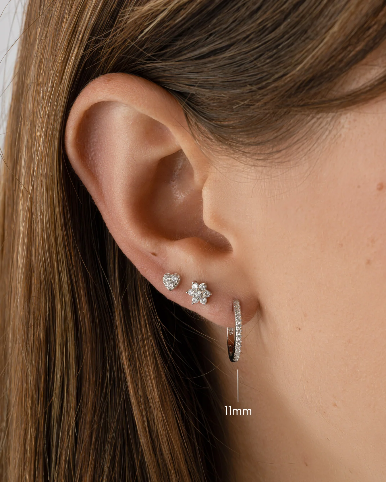 11mm Pavé Huggie Earrings (Two Sizes Available) - Image 6