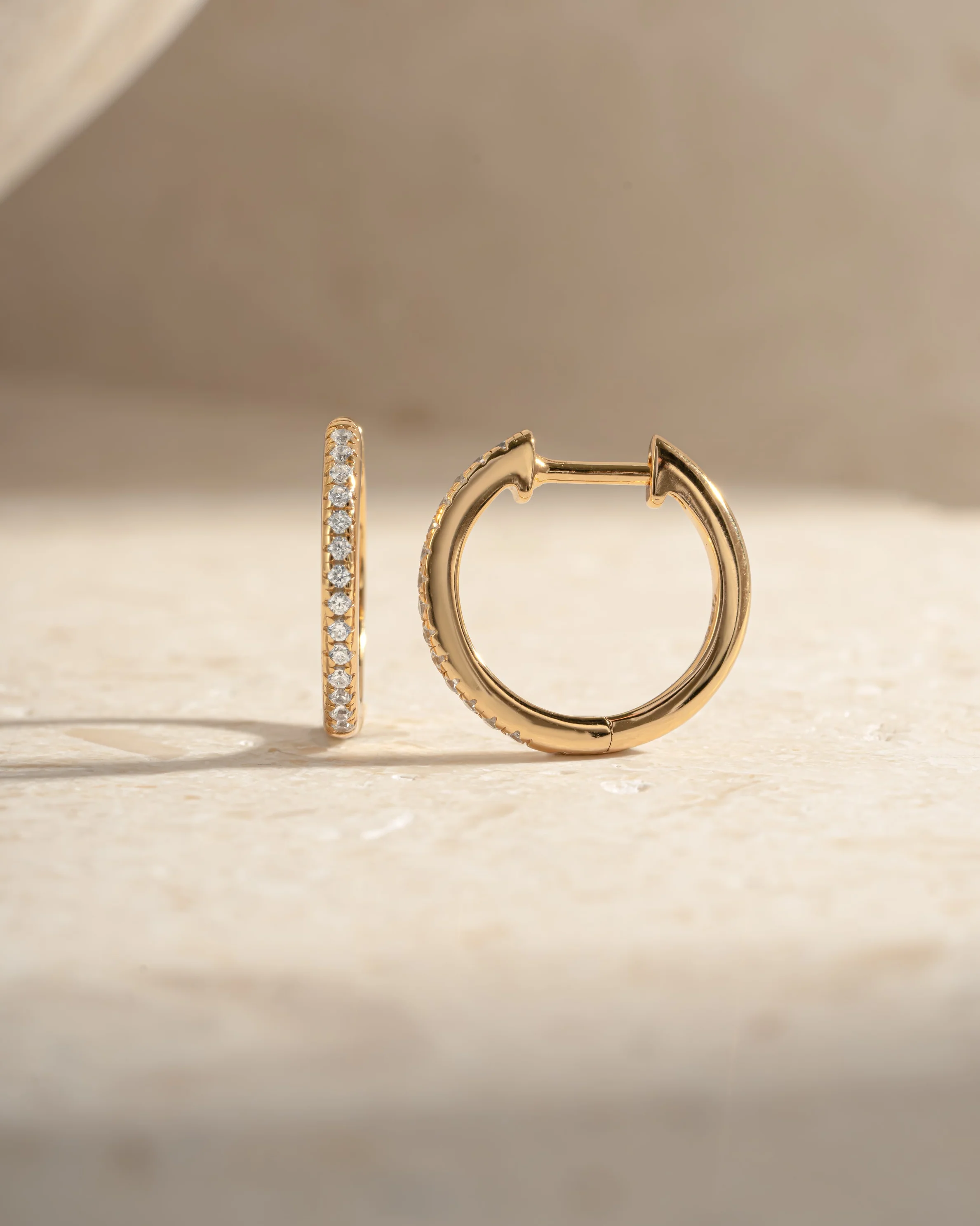 11mm Pavé Huggie Earrings (Two Sizes Available) - Image 8