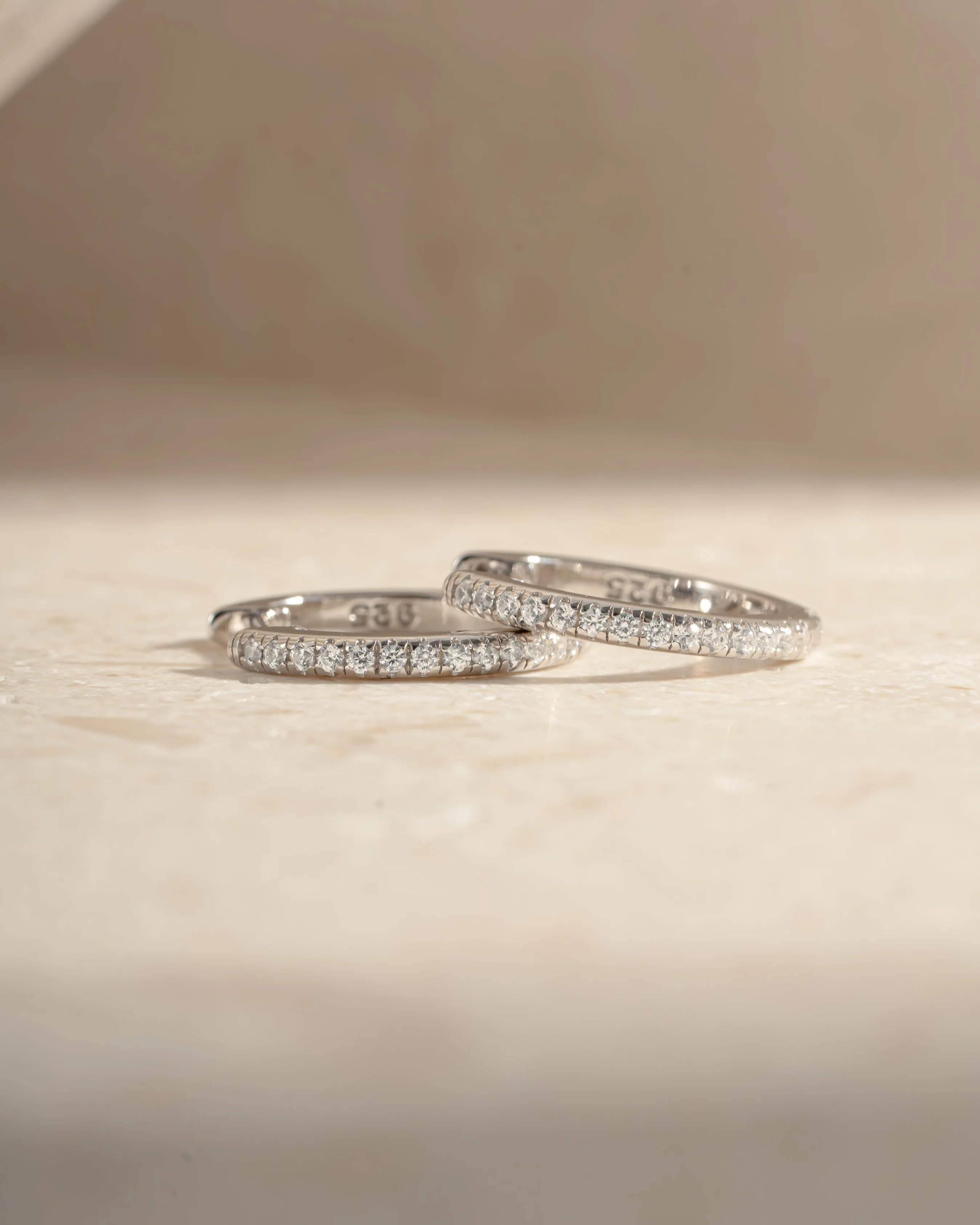 11mm Pavé Huggie Earrings (Two Sizes Available) - Image 9