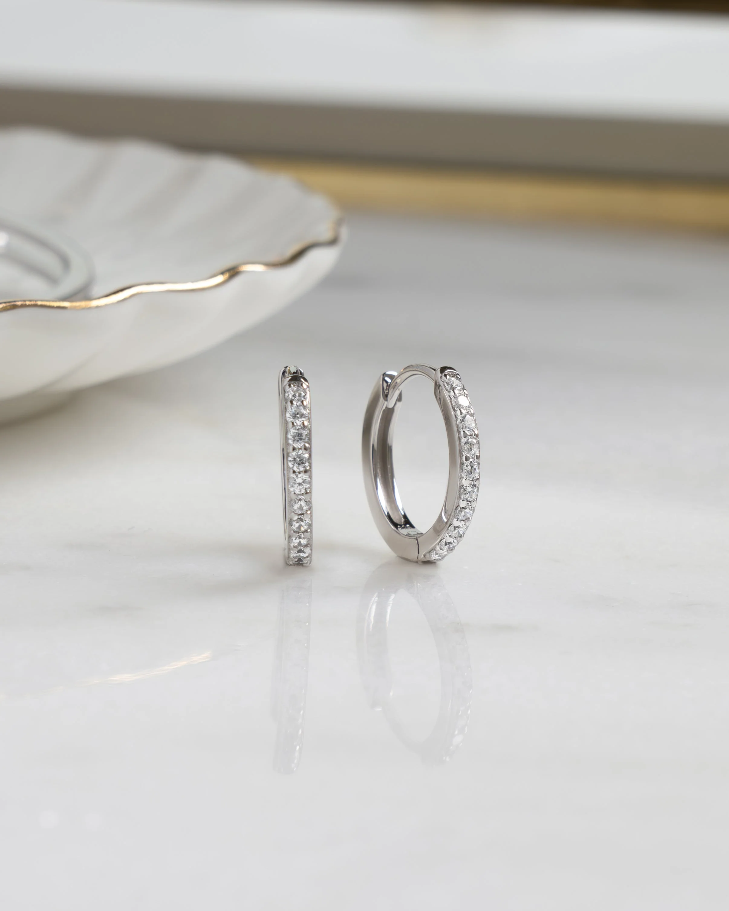 13mm Diamond Huggies (Multiple Sizes Available) - Image 5
