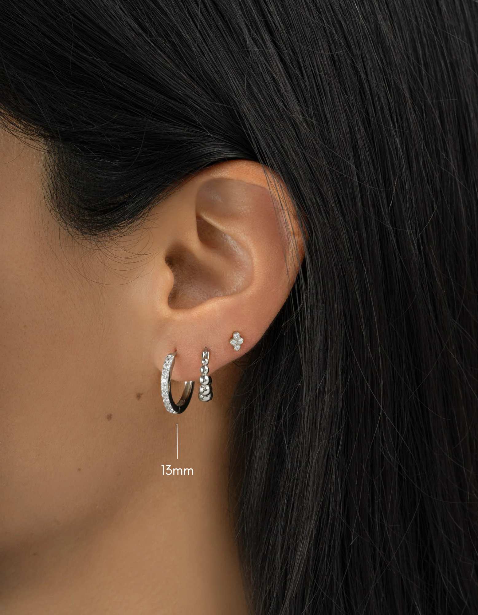 13mm Diamond Huggies (Multiple Sizes Available) - Image 6