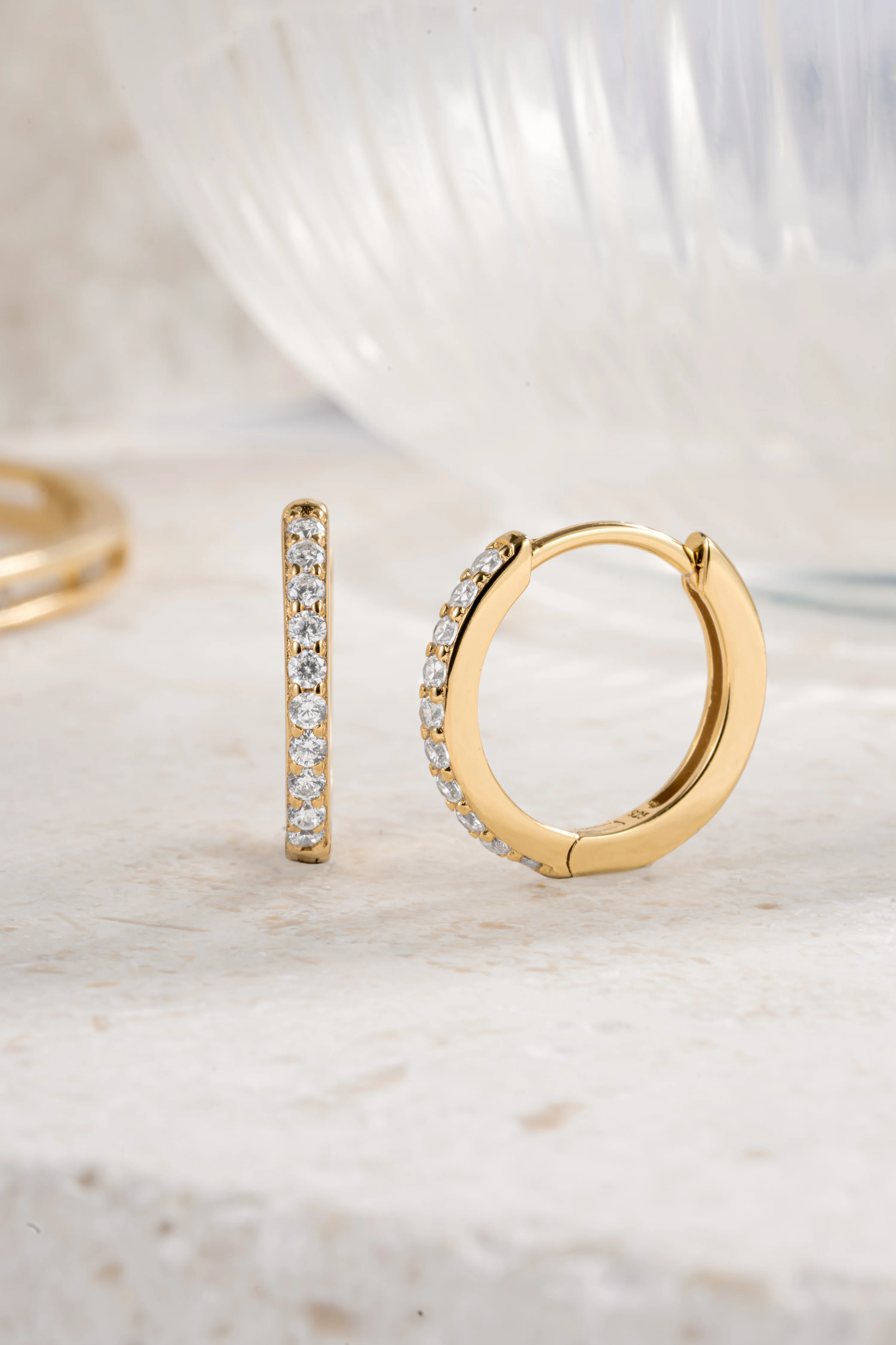 13mm Diamond Huggies (Multiple Sizes Available) - Image 7