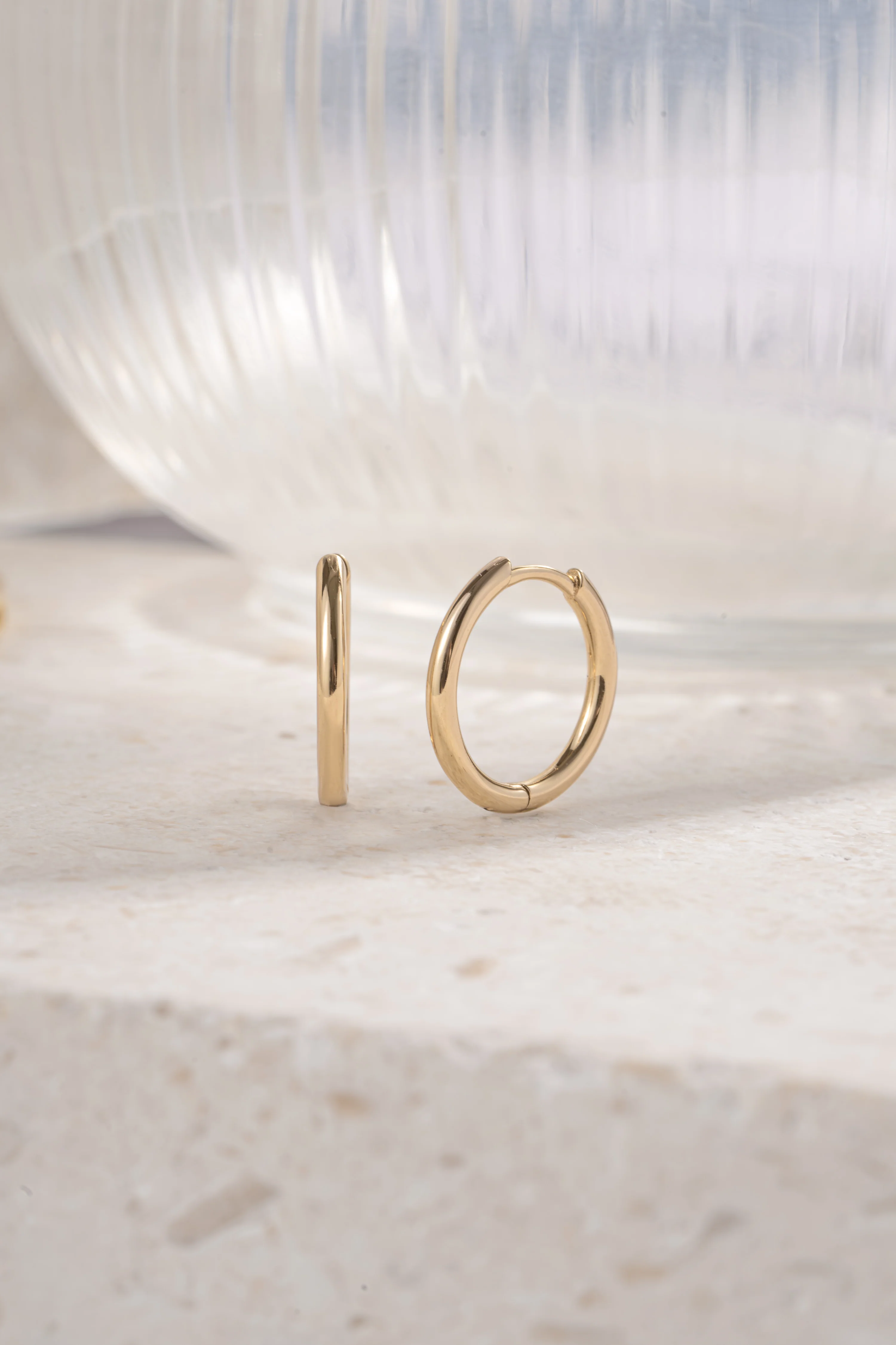 13mm Minimalist Small Hoop Earrings - Image 5