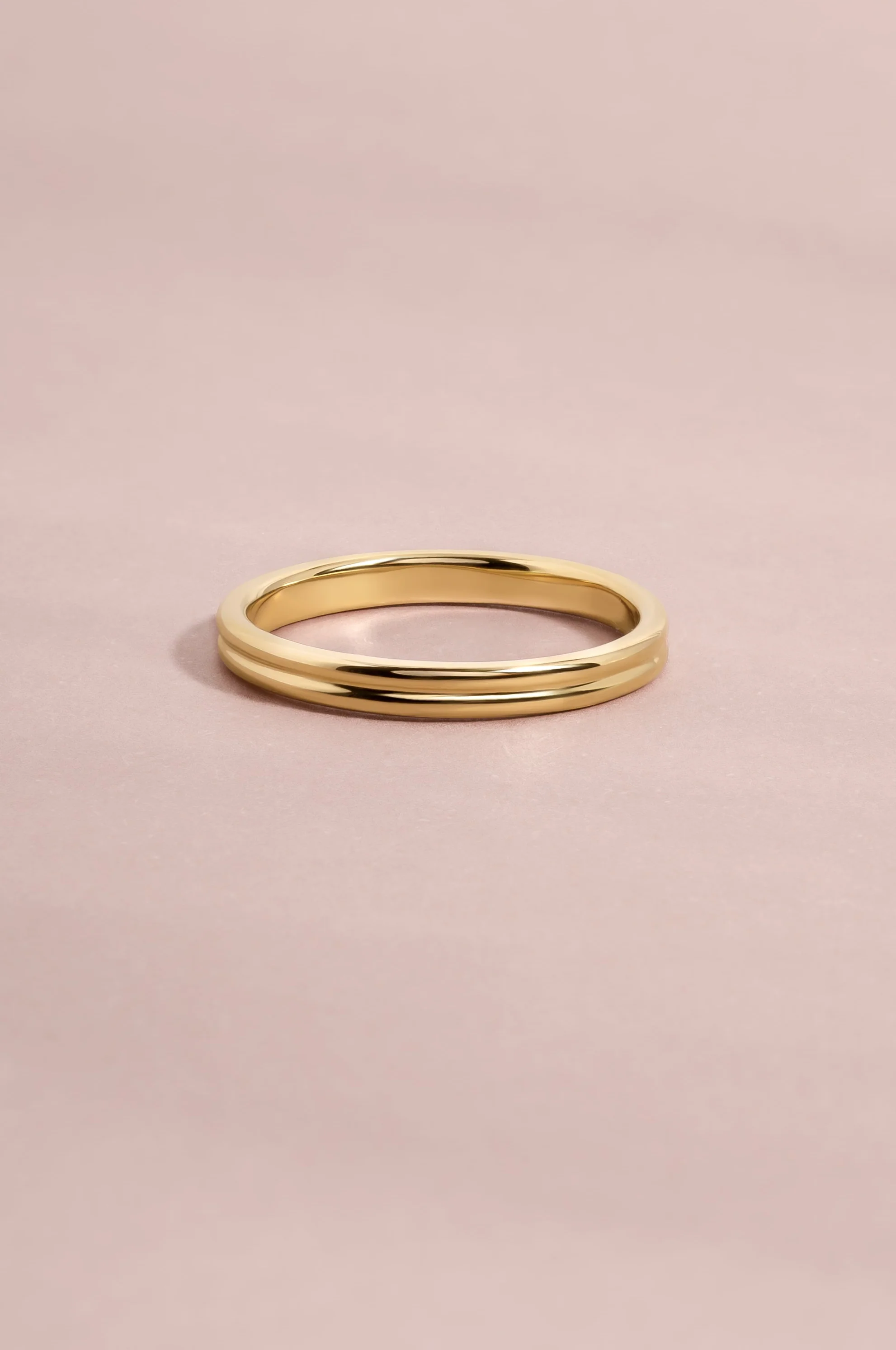 14K Solid Gold Double Band Ring - Image 5