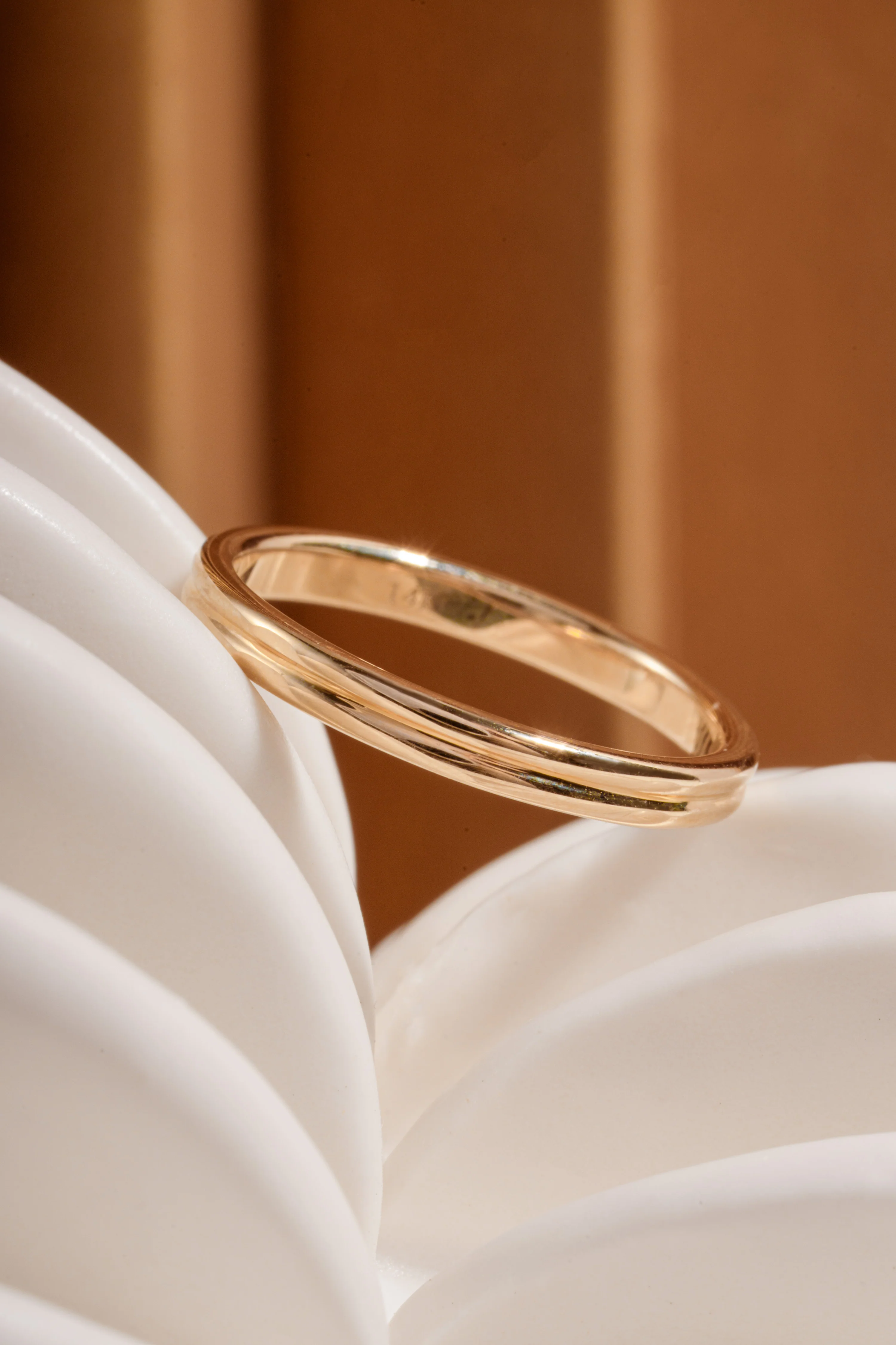 14K Solid Gold Double Band Ring - Image 7