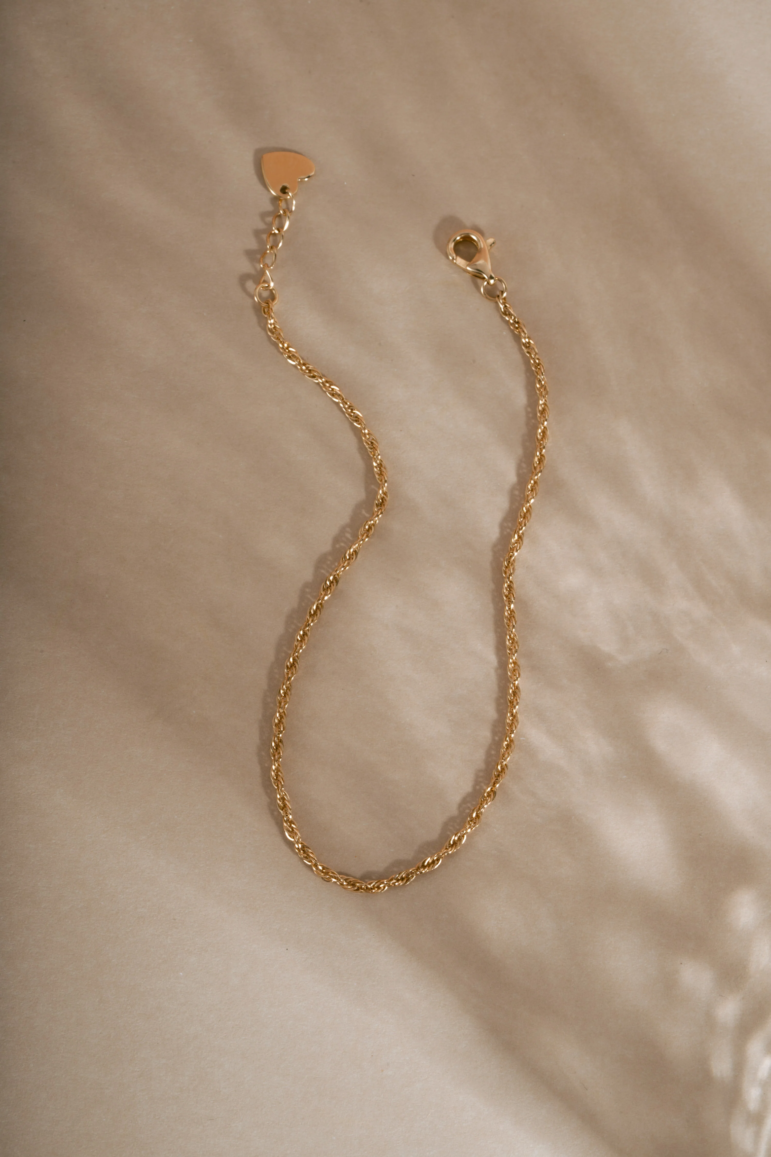 14K Solid Gold Twisted Rope Chain Bracelet - Image 5