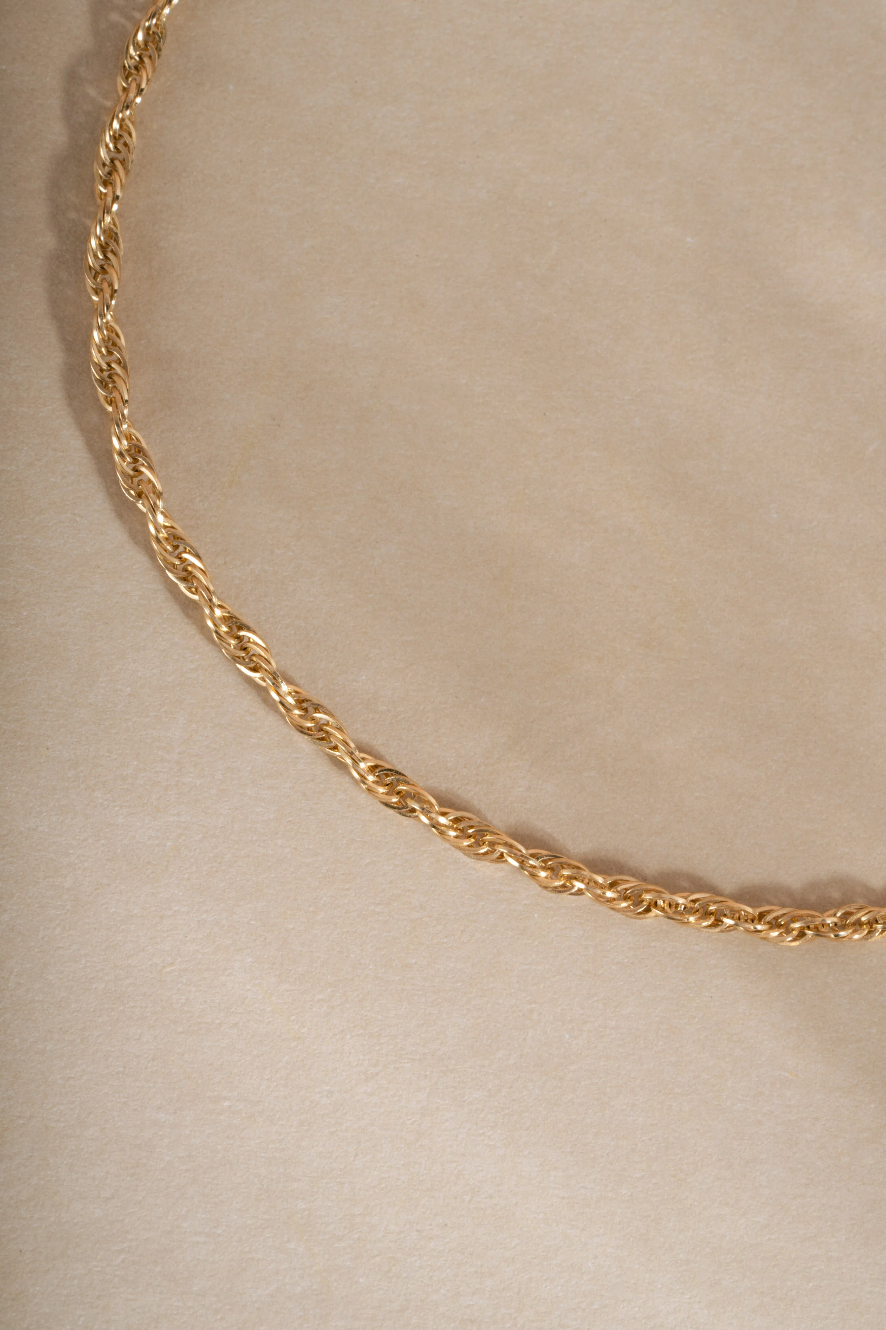 14K Solid Gold Twisted Rope Chain Bracelet - Image 6