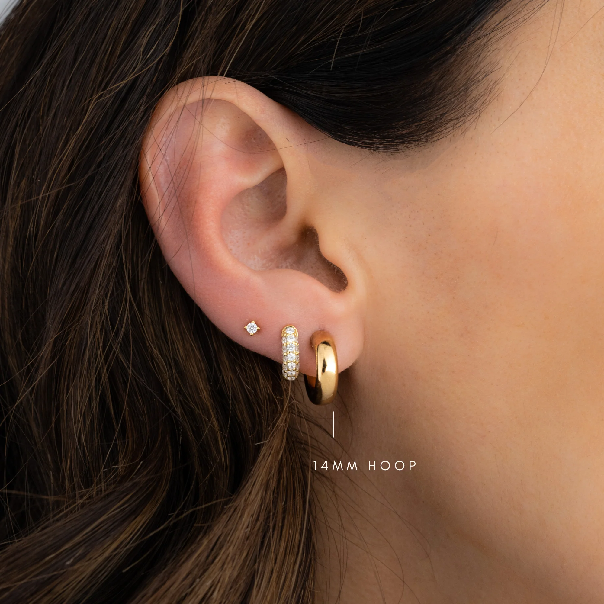 14mm Chunky Tube Hoops - Image 2