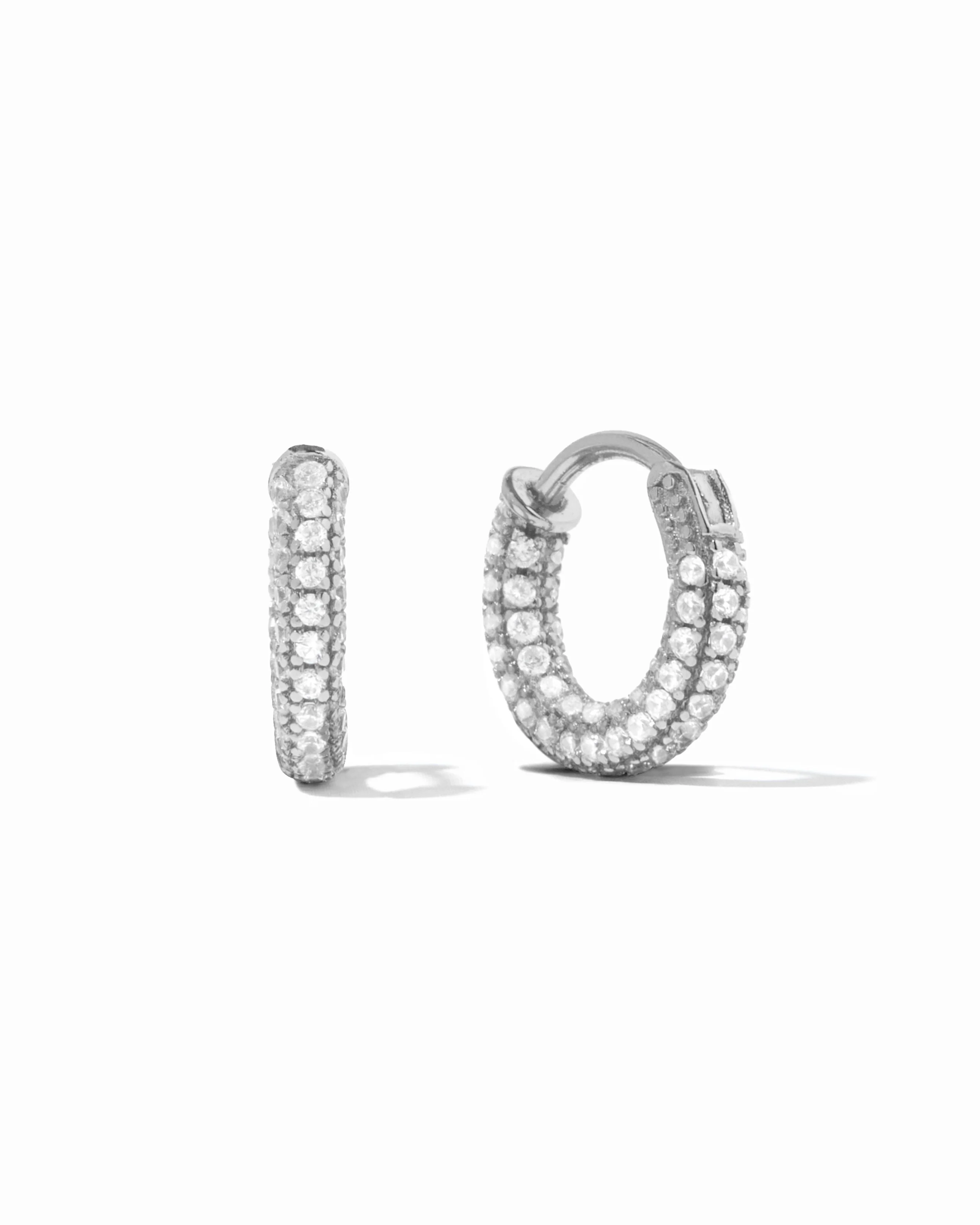 14mm Pavé Hoop Earrings