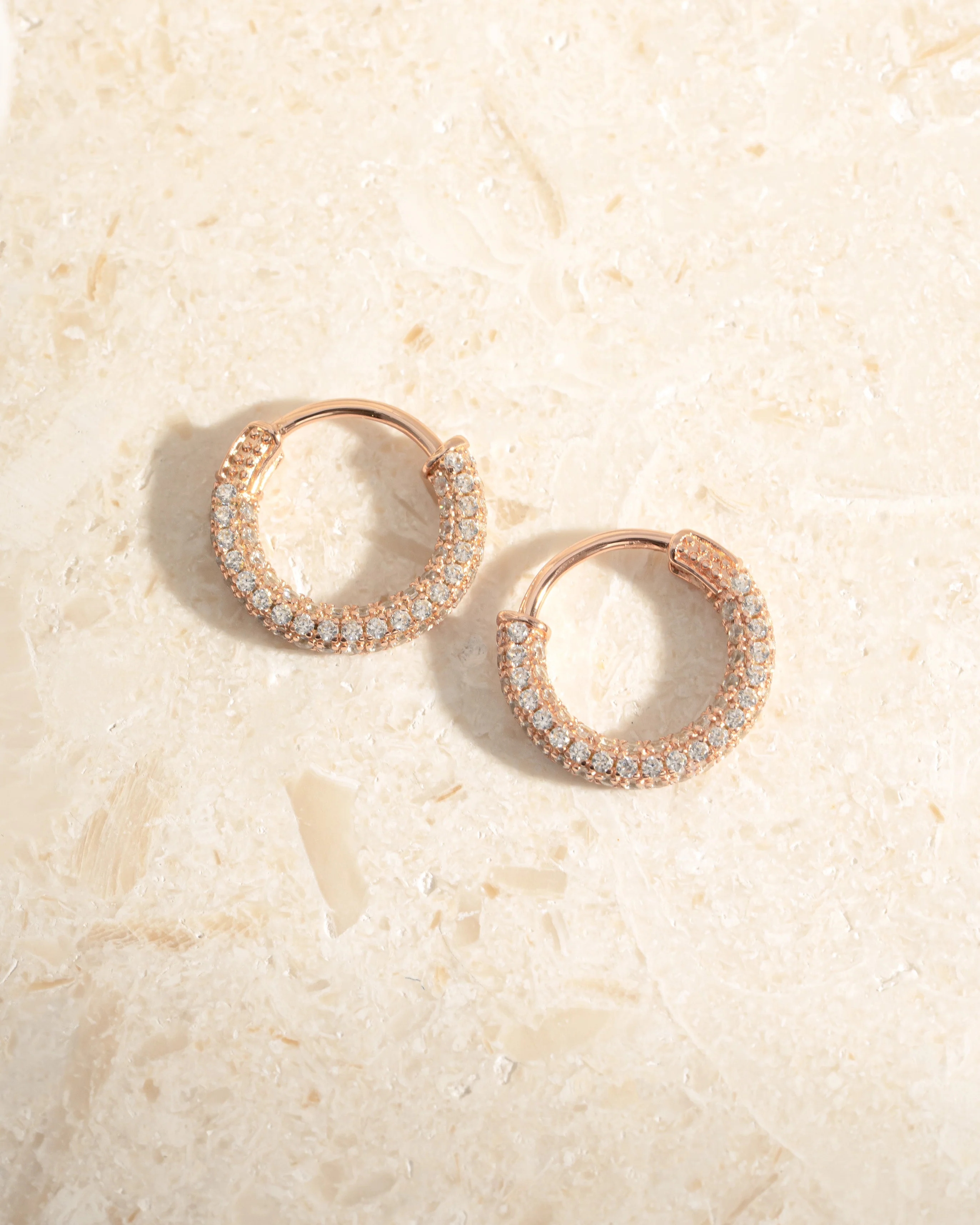 14mm Pavé Hoop Earrings - Image 6
