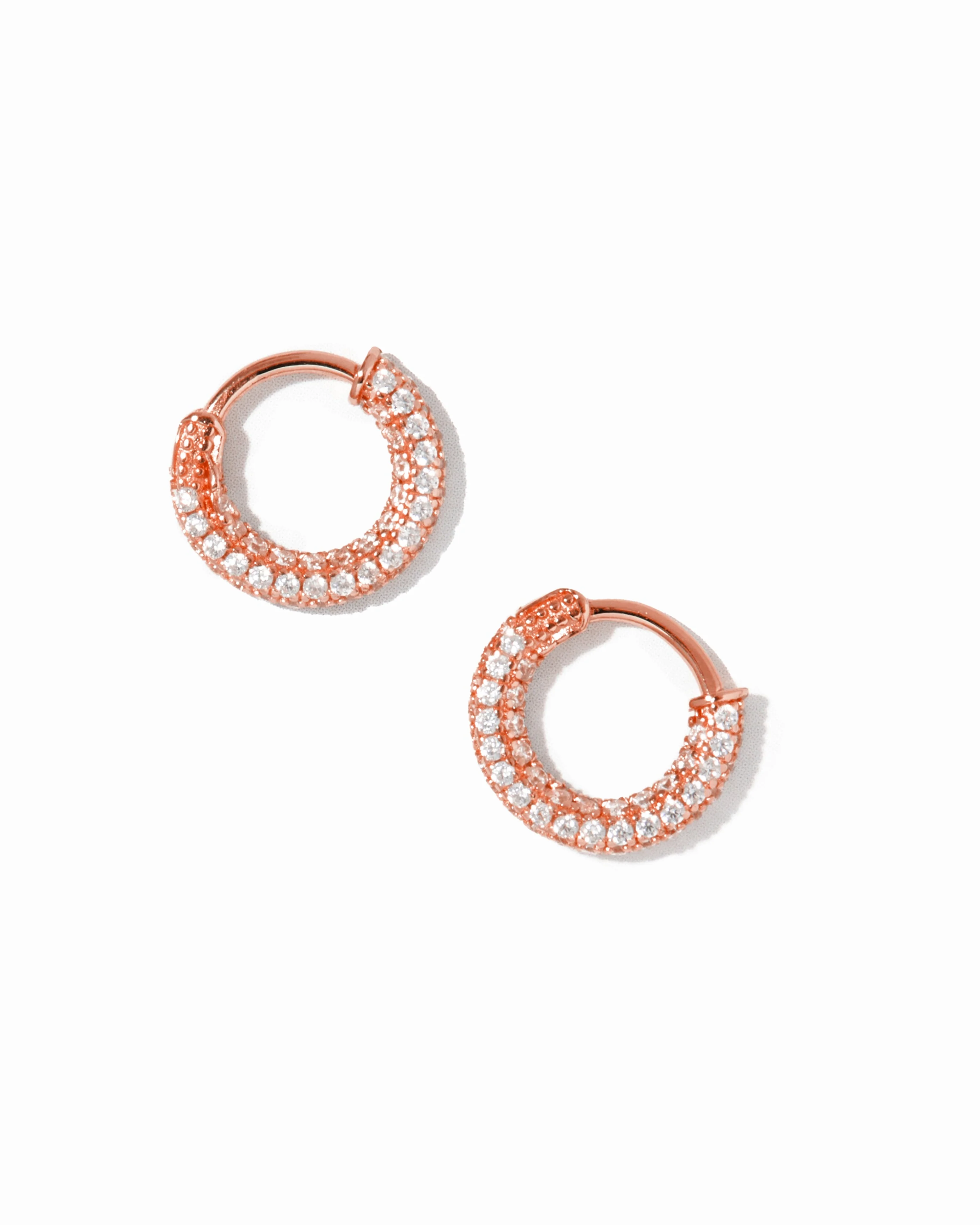 12mm Pavé Hoop Earrings - Image 9