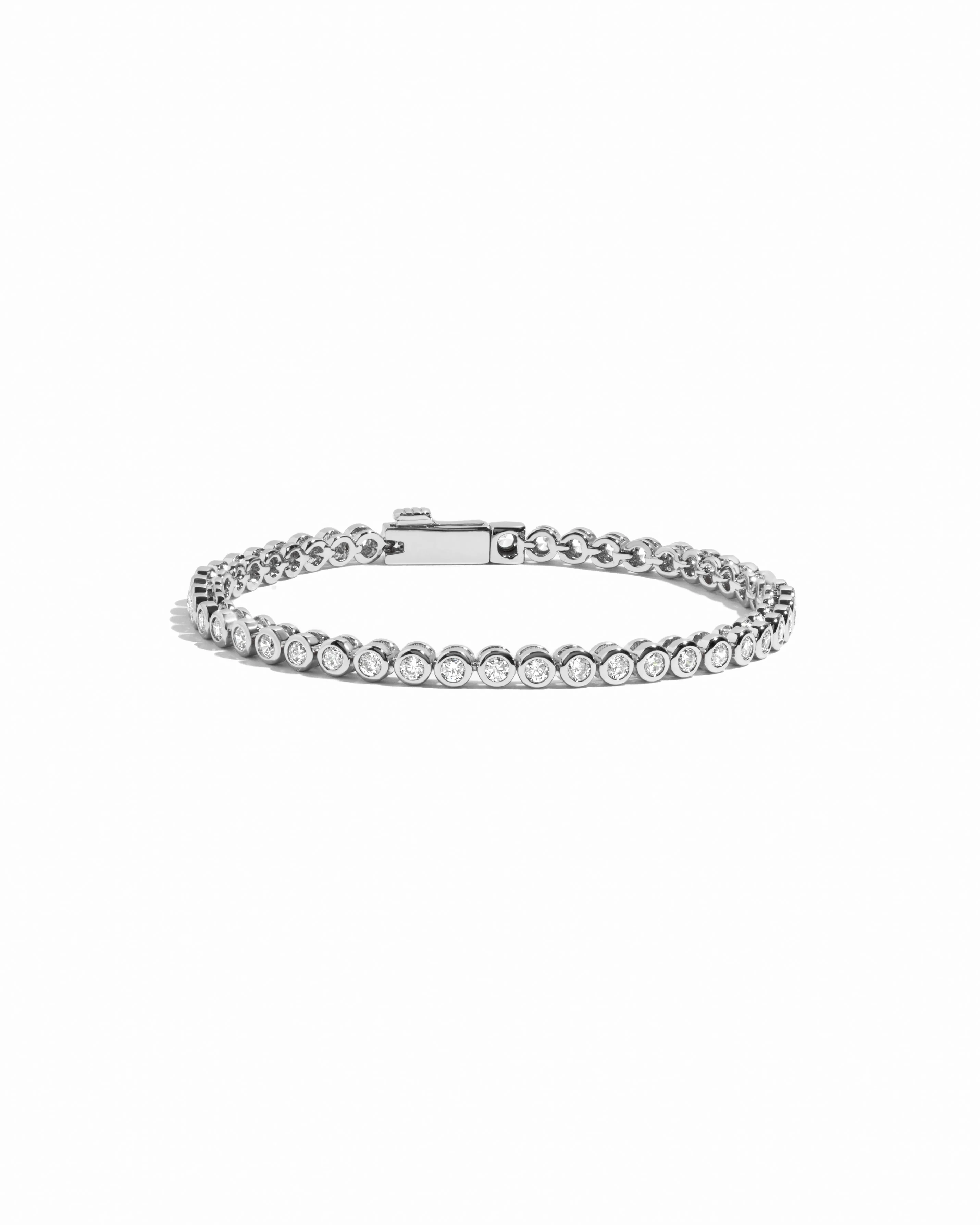 2.5mm Round Bezel Tennis Bracelet - Image 11
