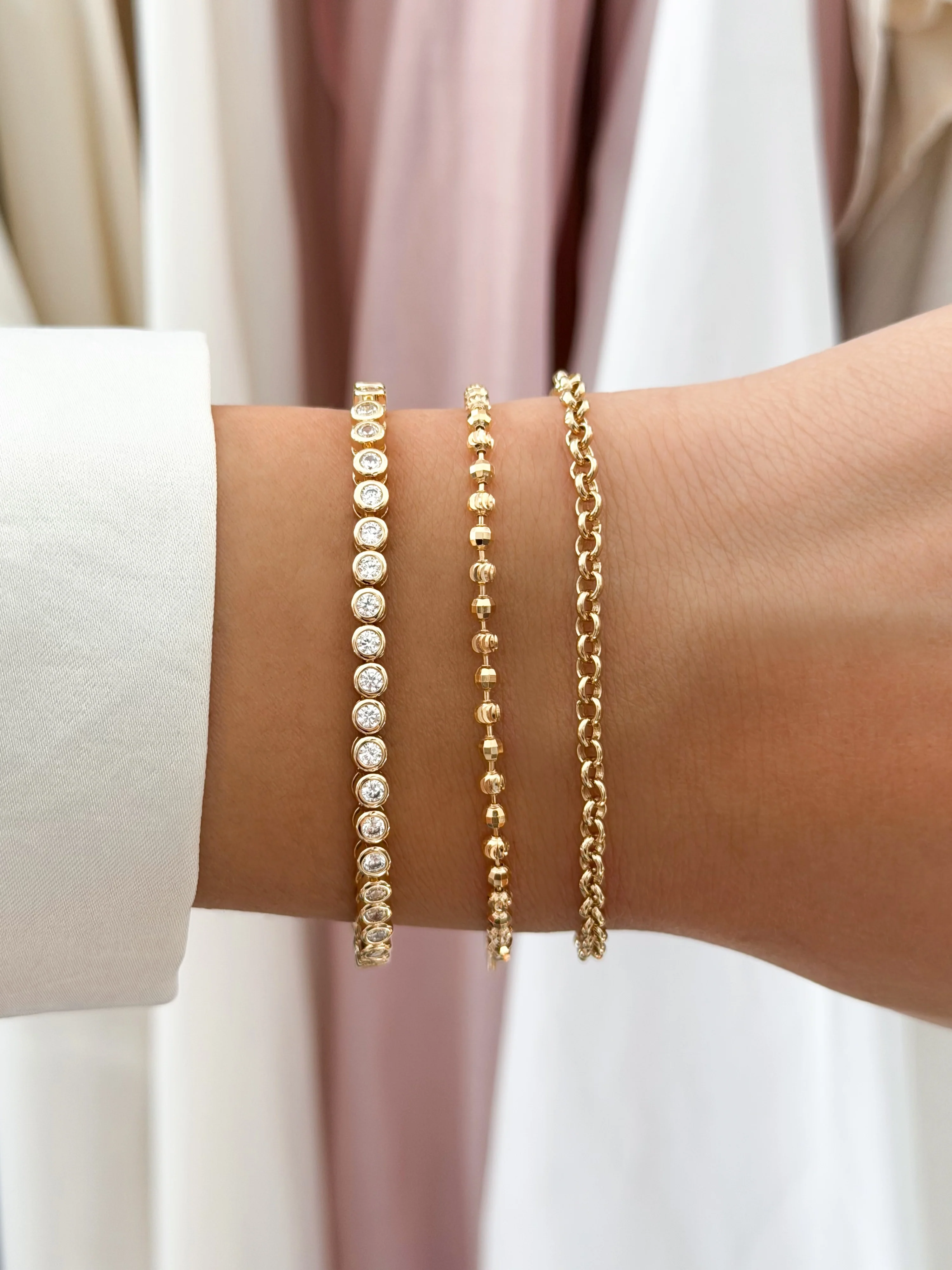2.5mm Round Bezel Tennis Bracelet - Image 8