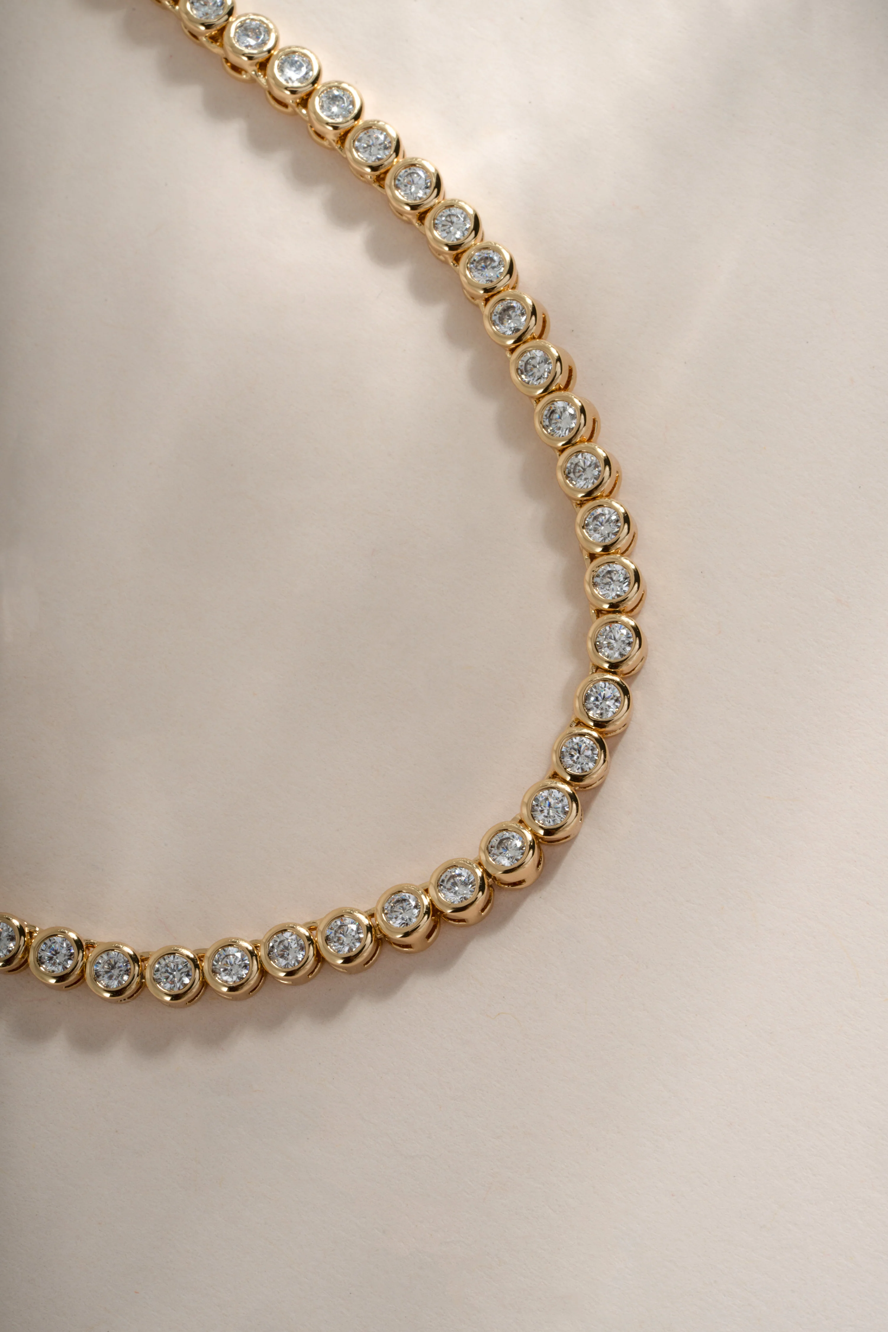 2.5mm Round Bezel Tennis Necklace - Image 8