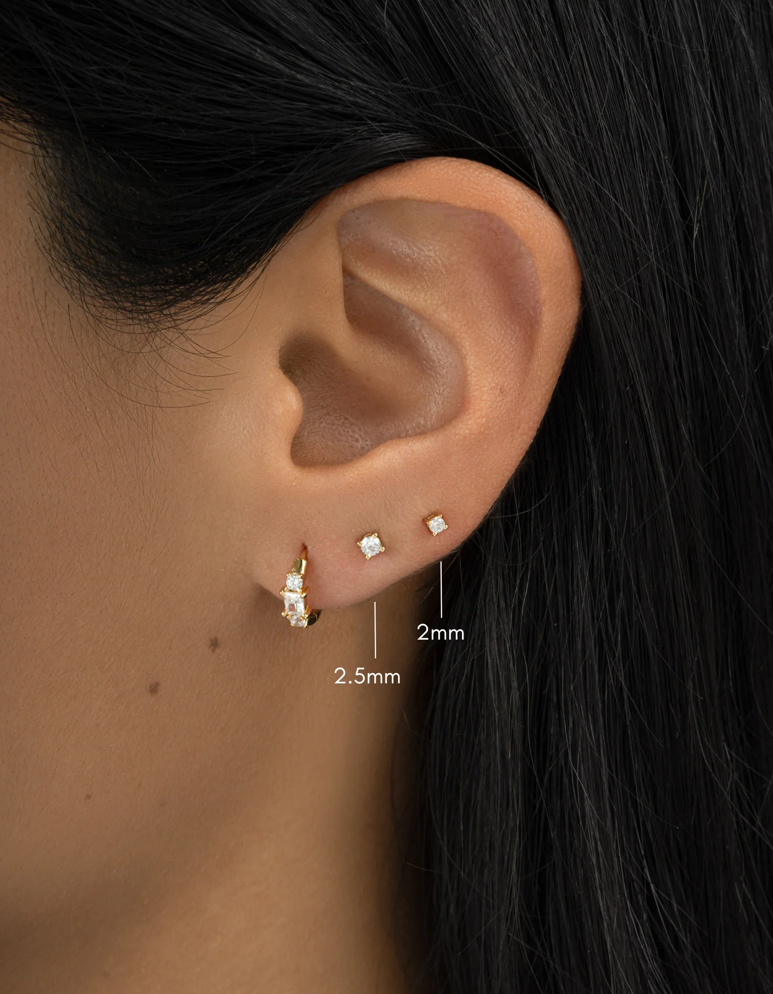2mm Solitaire Studs (Multiple Sizes Available) - Image 2