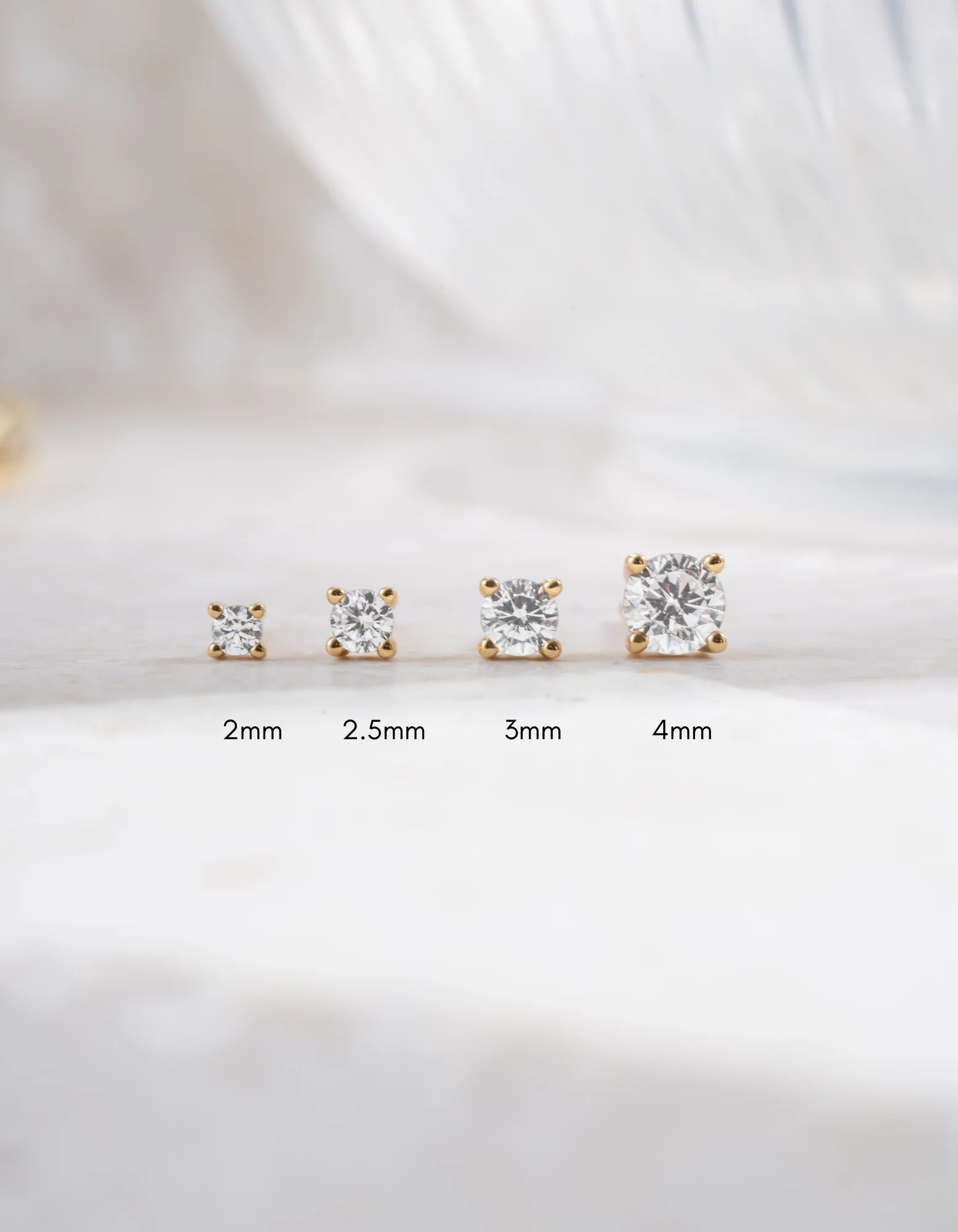 3mm Solitaire Studs - Image 5