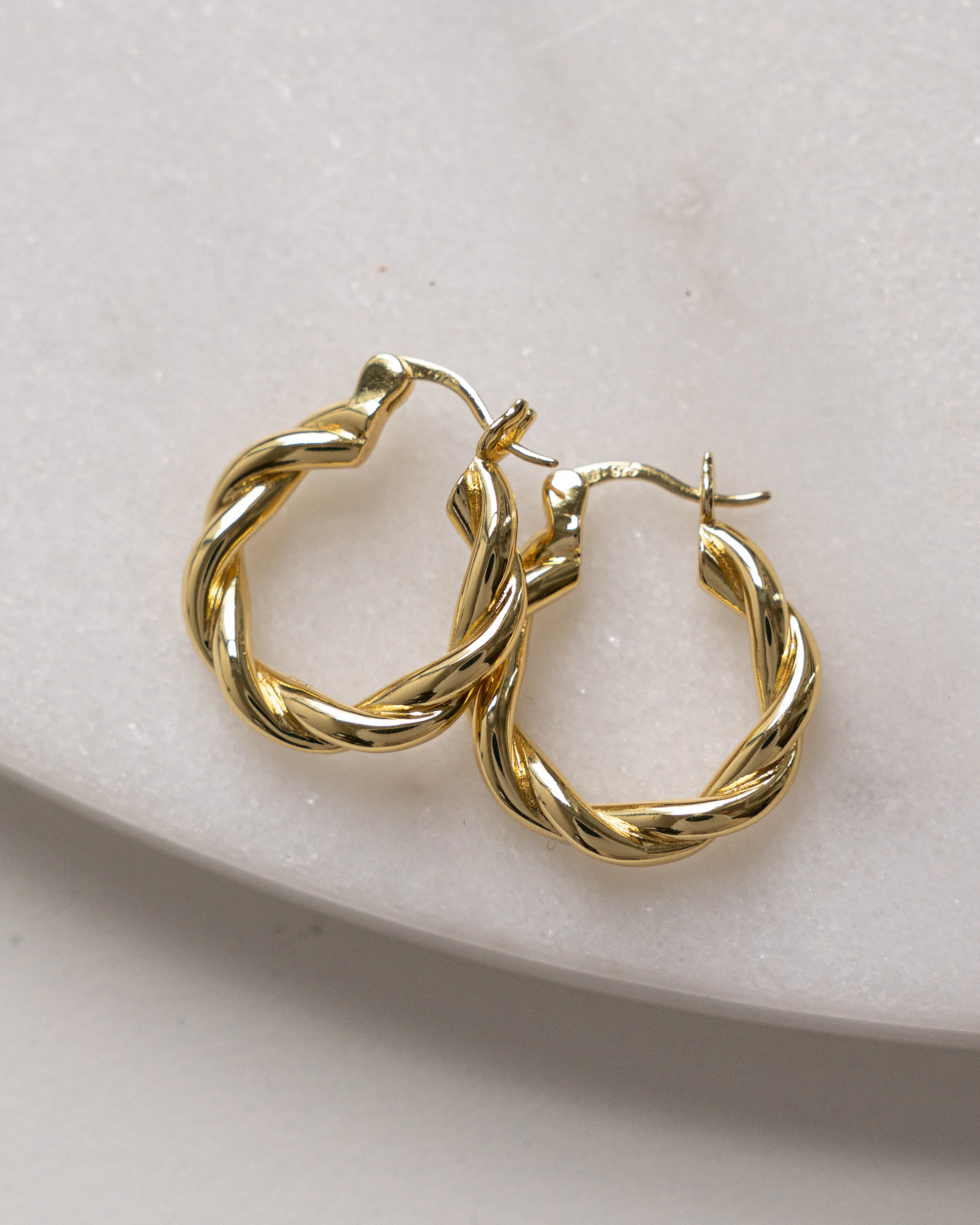 20mm Spiral Hoop Earrings - Image 3