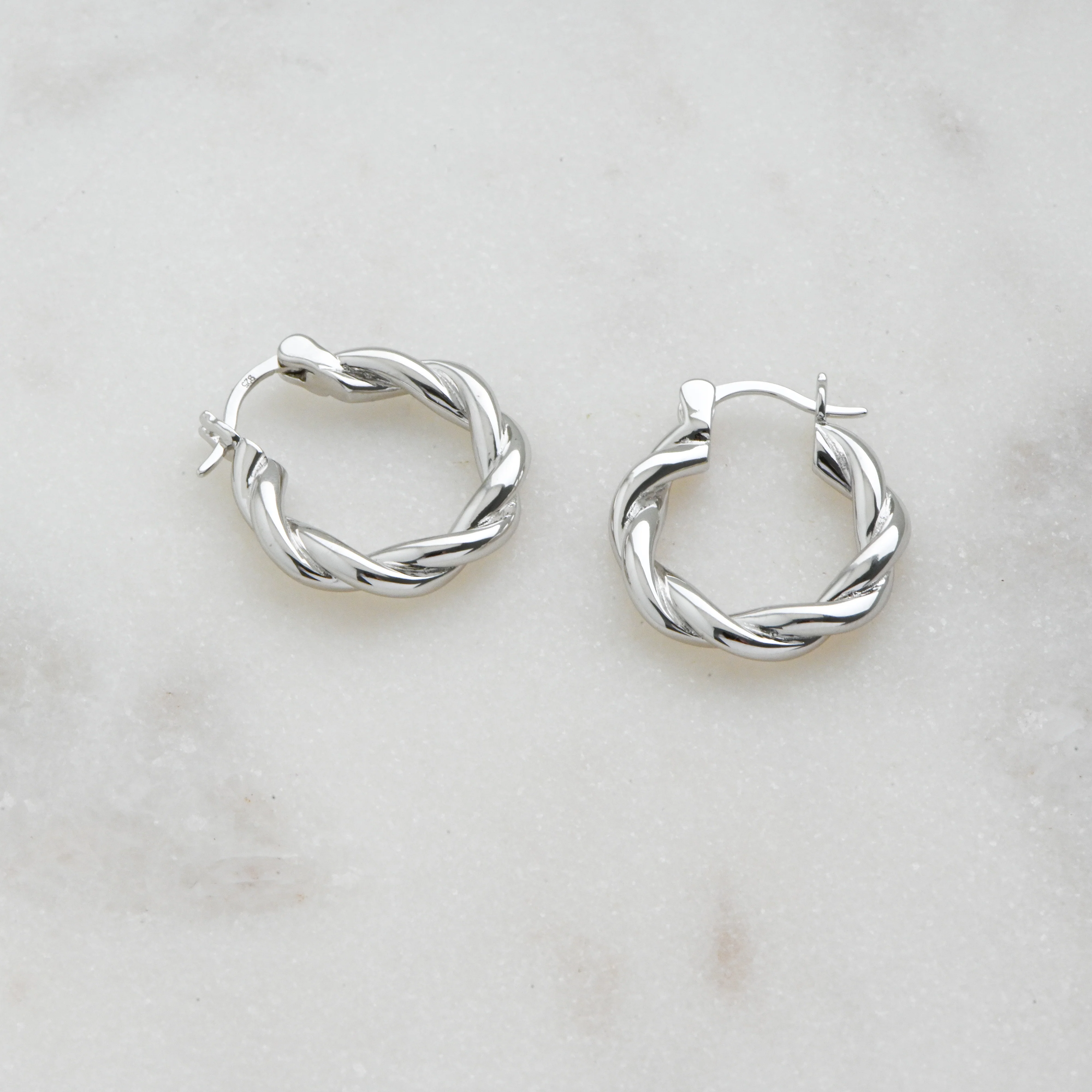 20mm Spiral Hoop Earrings - Image 5