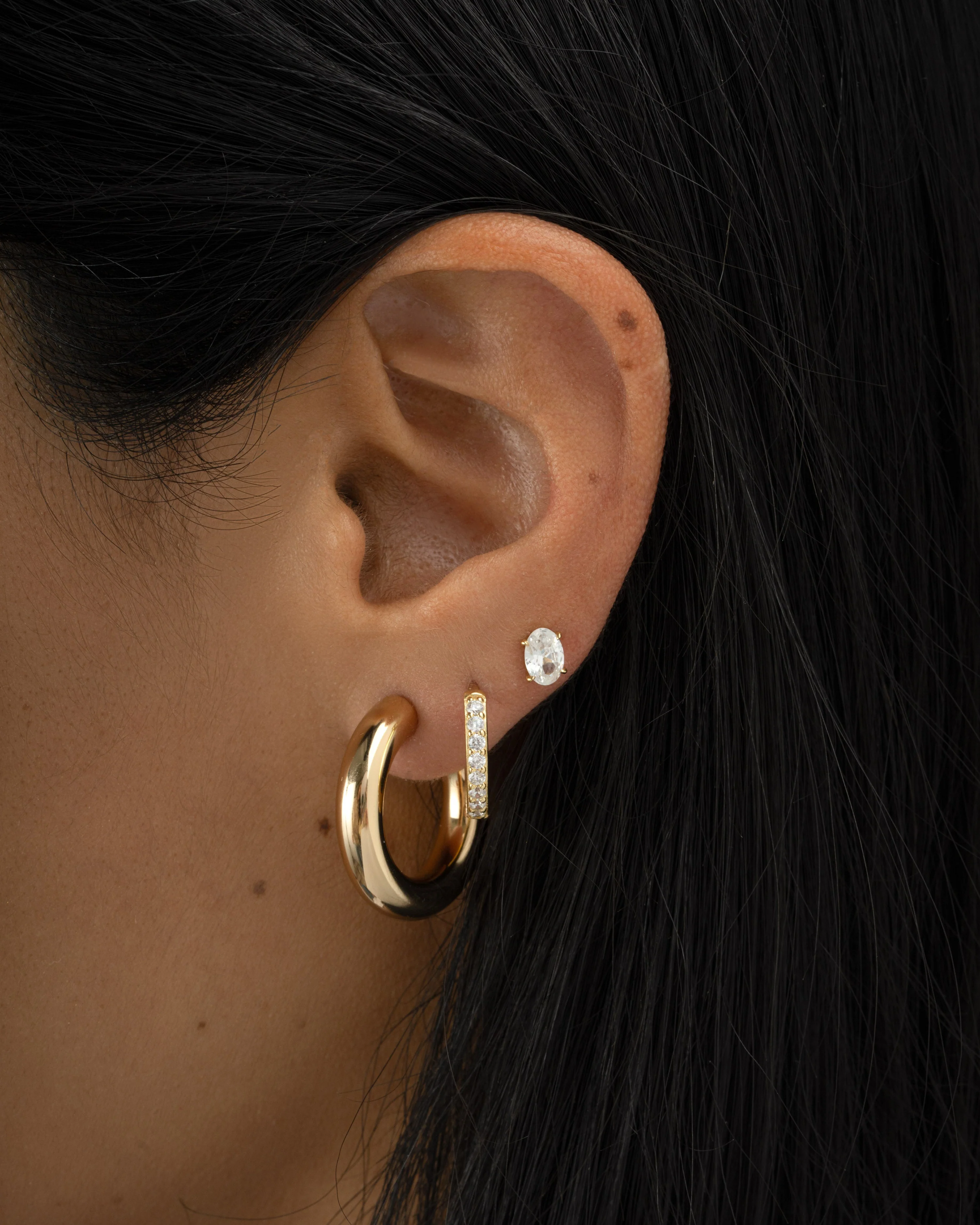 24mm Chunky Tube Hoops - Image 2