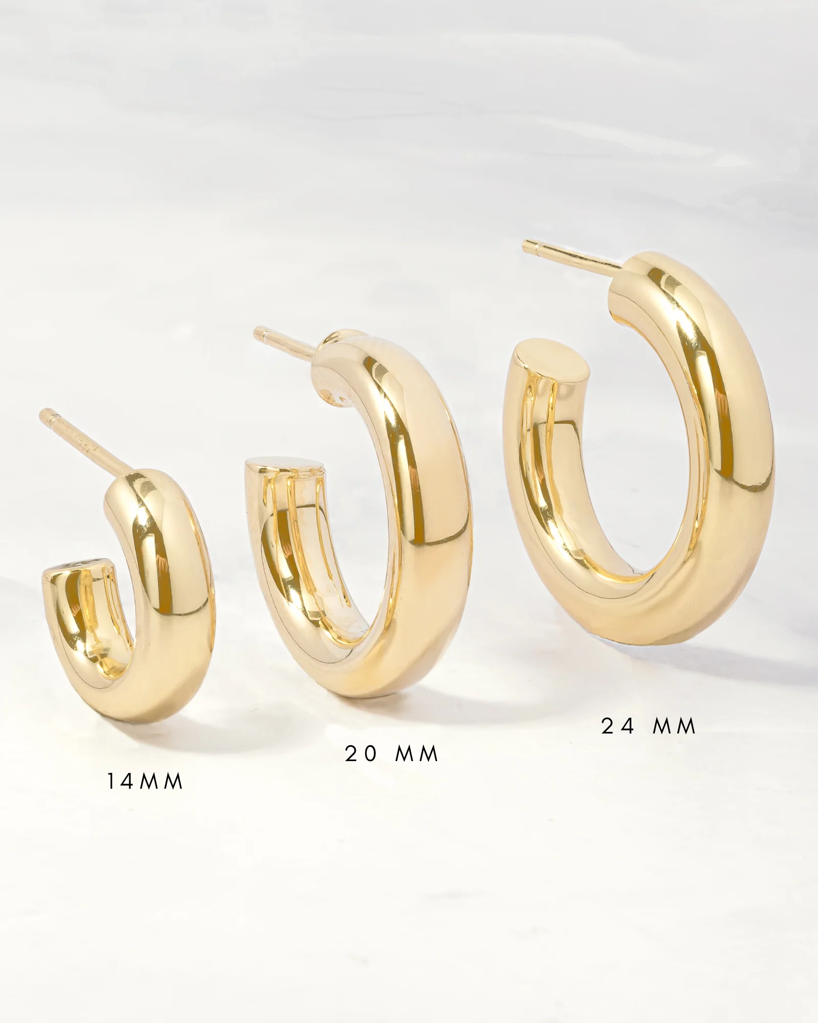 20mm Chunky Tube Hoops - Image 3