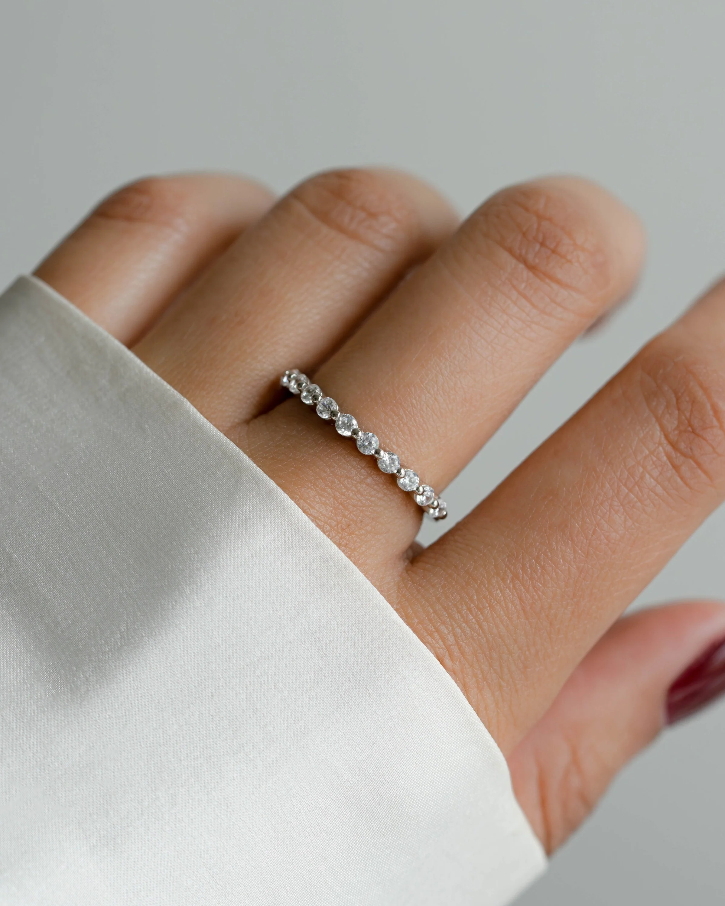 2mm CZ Stacking Ring - Image 4