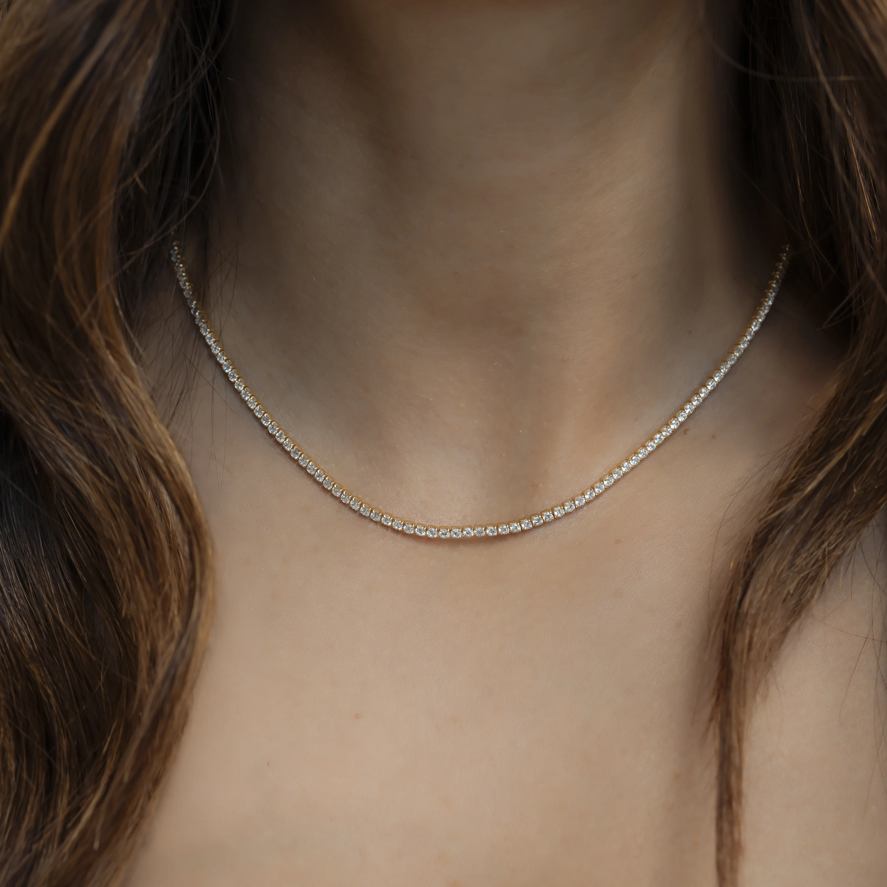 2mm Tennis Necklace - Image 4