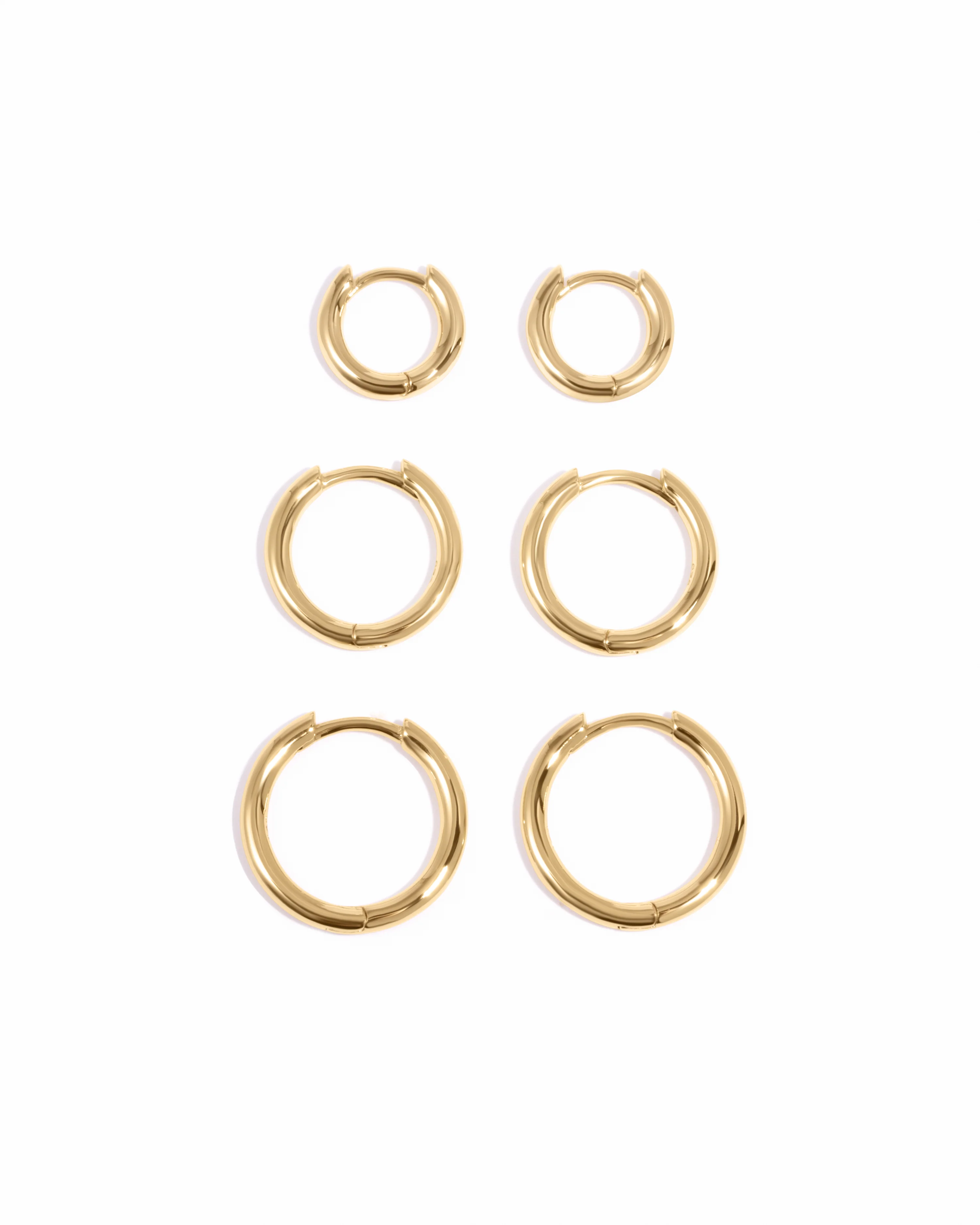 3 Hoop Earrings Set