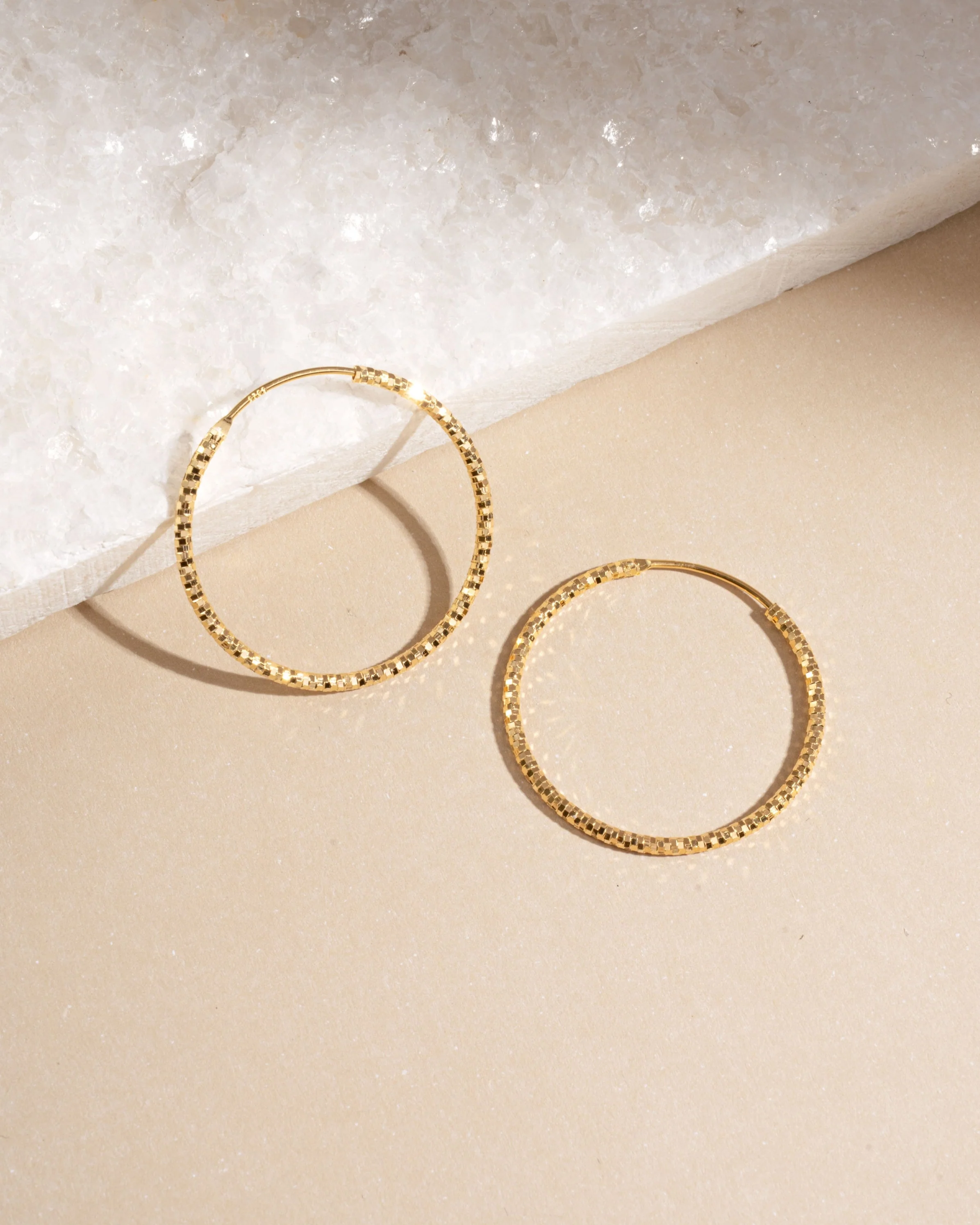 32mm Diamond Cut Hoops - Image 5