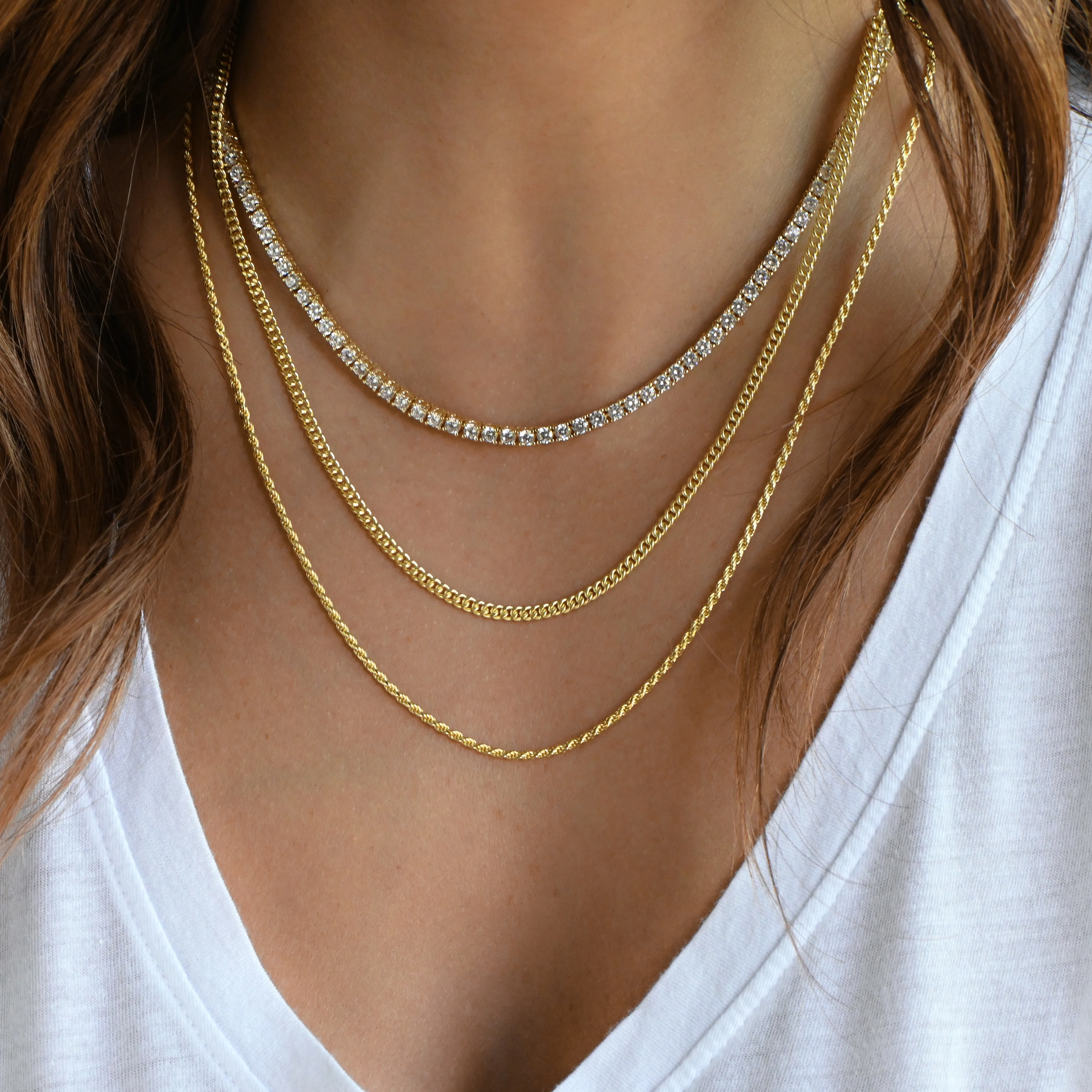 3mm Diamond Tennis Necklace - Image 4