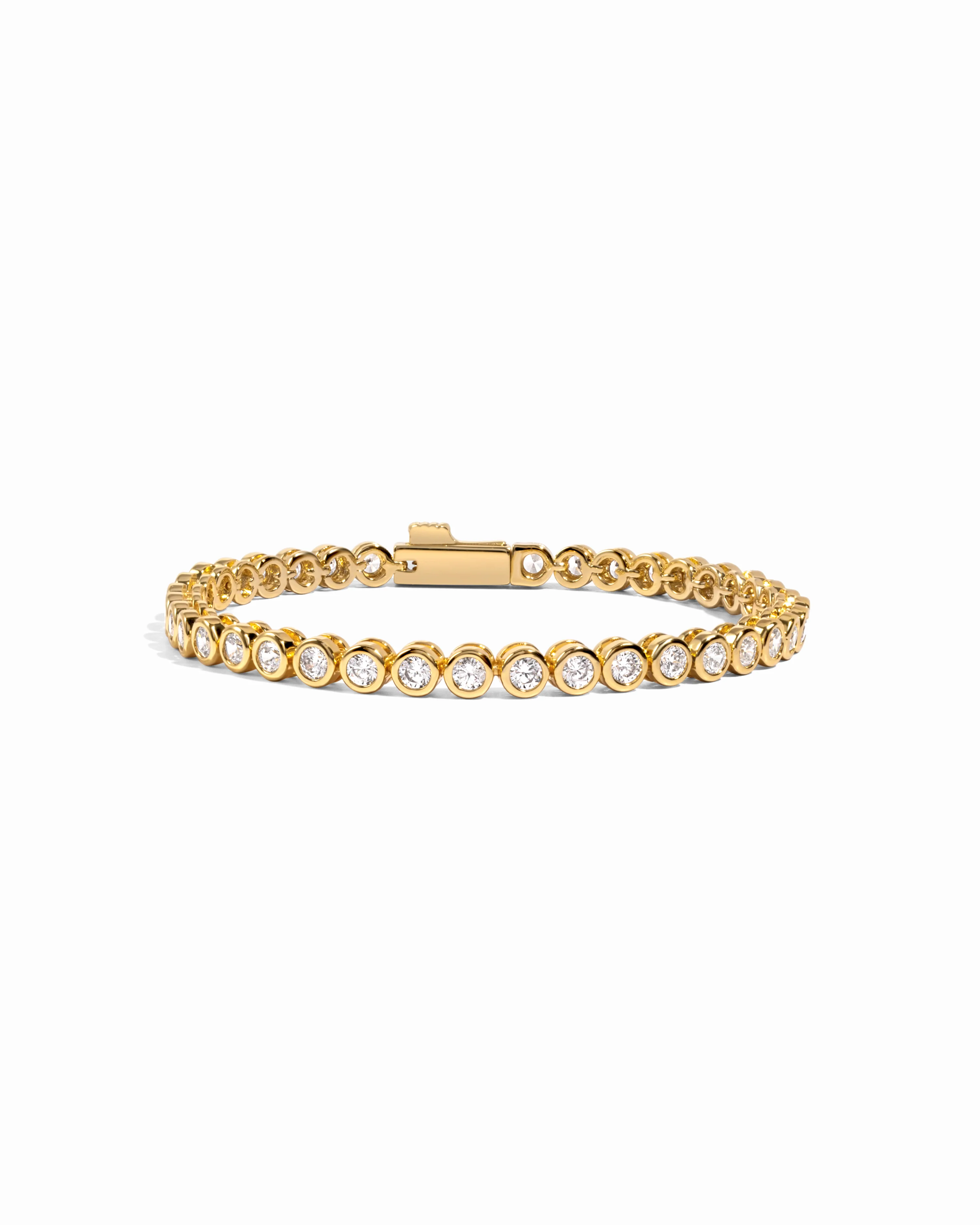 3mm Round Bezel Tennis Bracelet