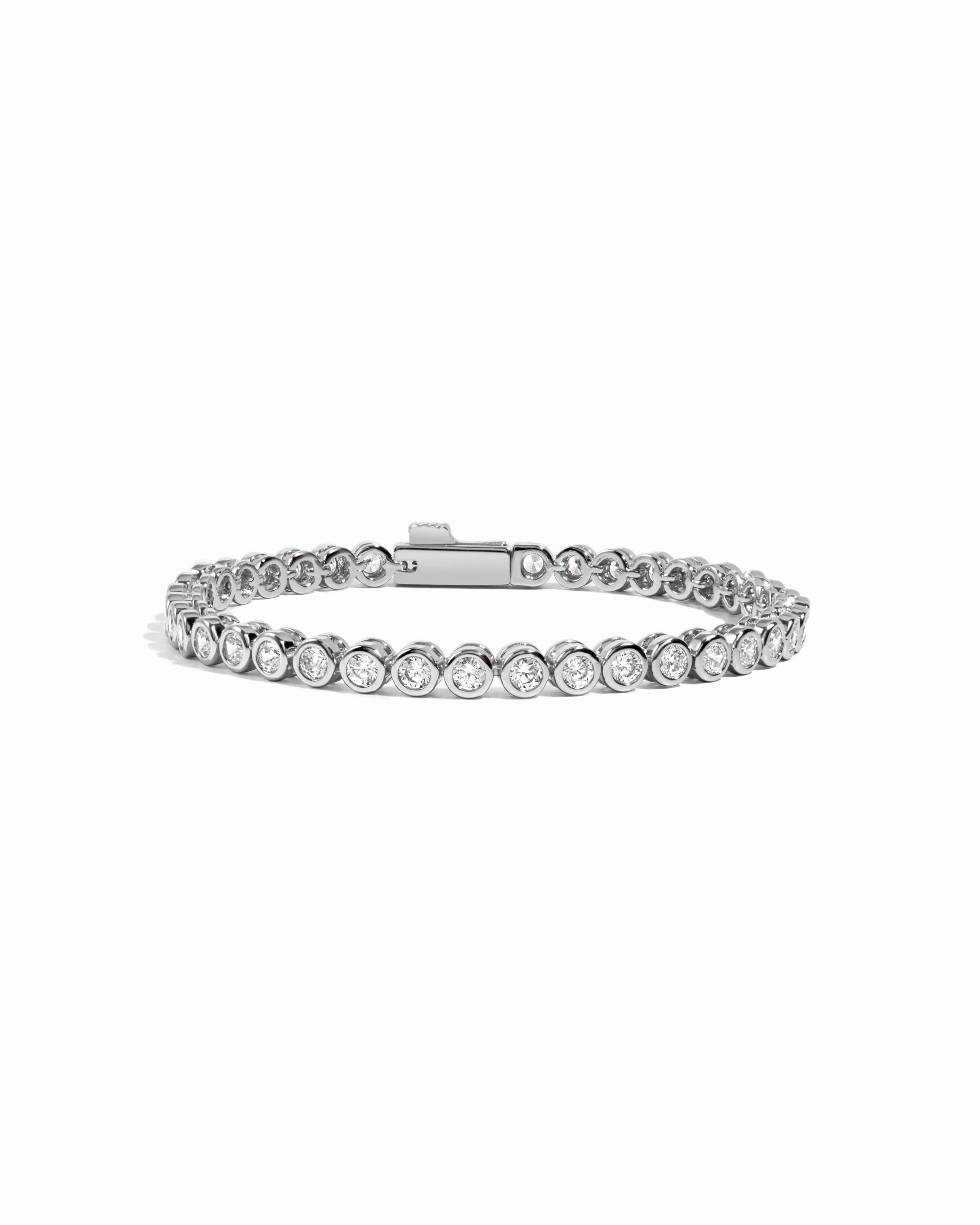 3mm Round Bezel Tennis Bracelet - Image 12