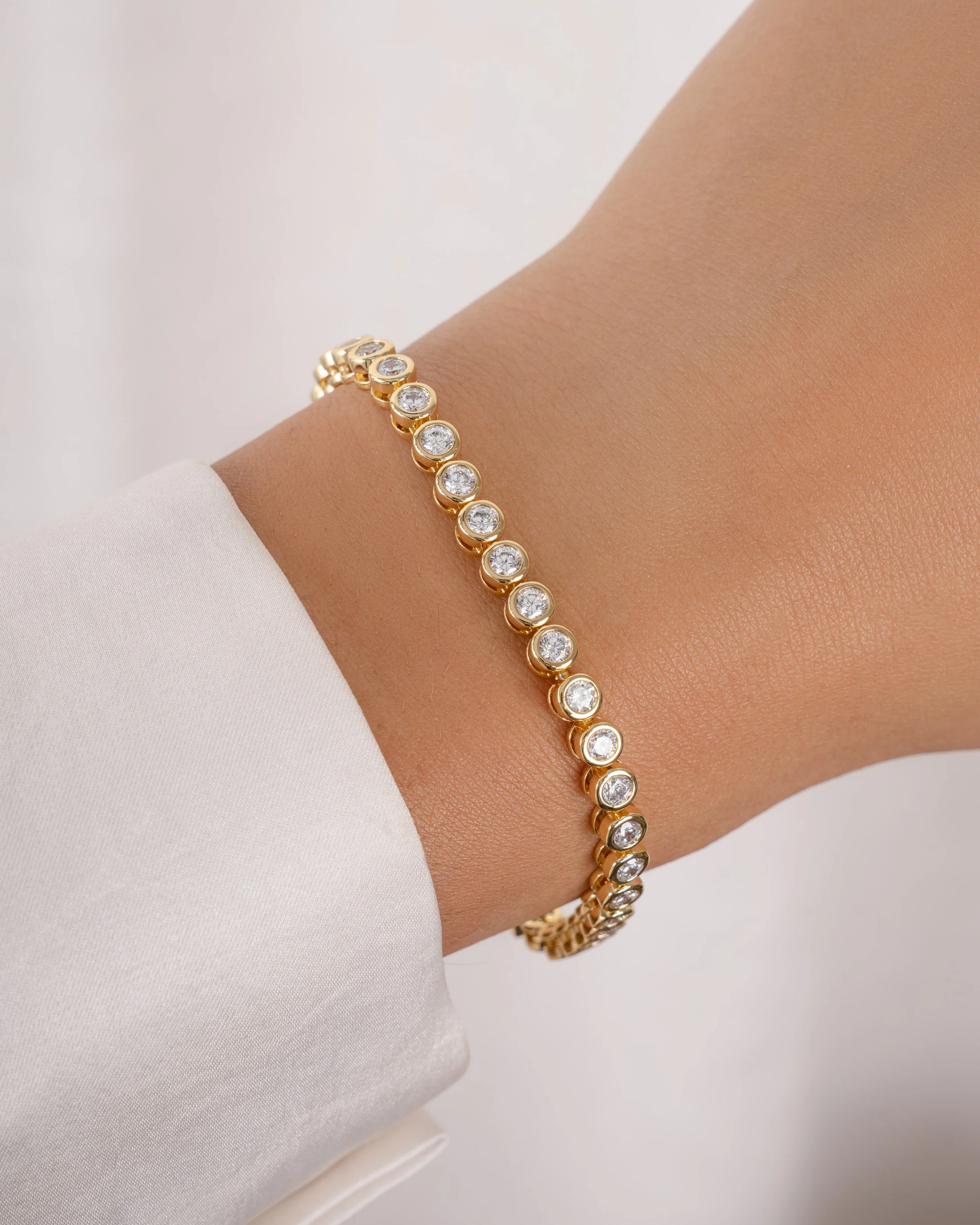 3mm Round Bezel Tennis Bracelet - Image 2