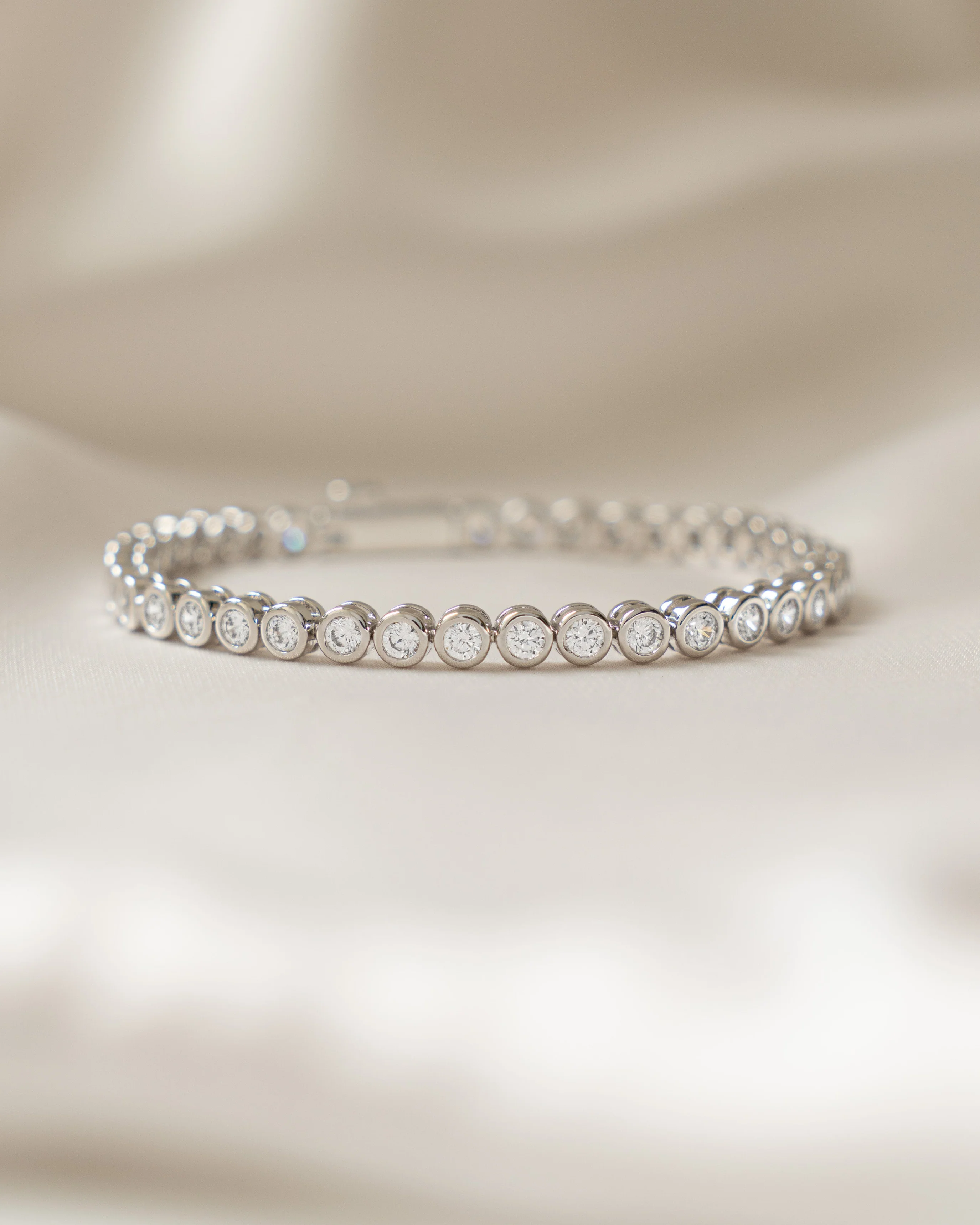3mm Round Bezel Tennis Bracelet - Image 6