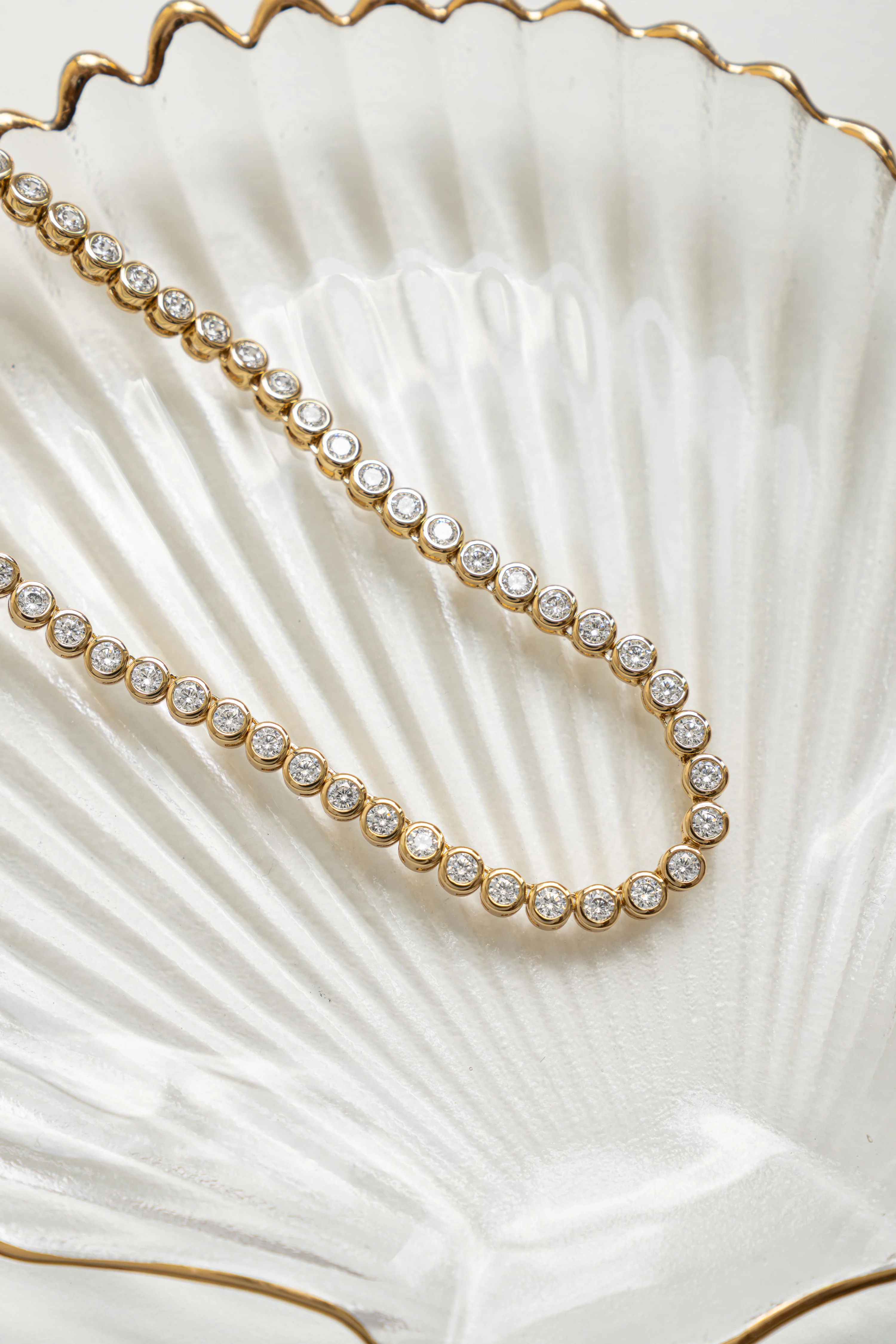 3mm Round Bezel Tennis Necklace - Image 5