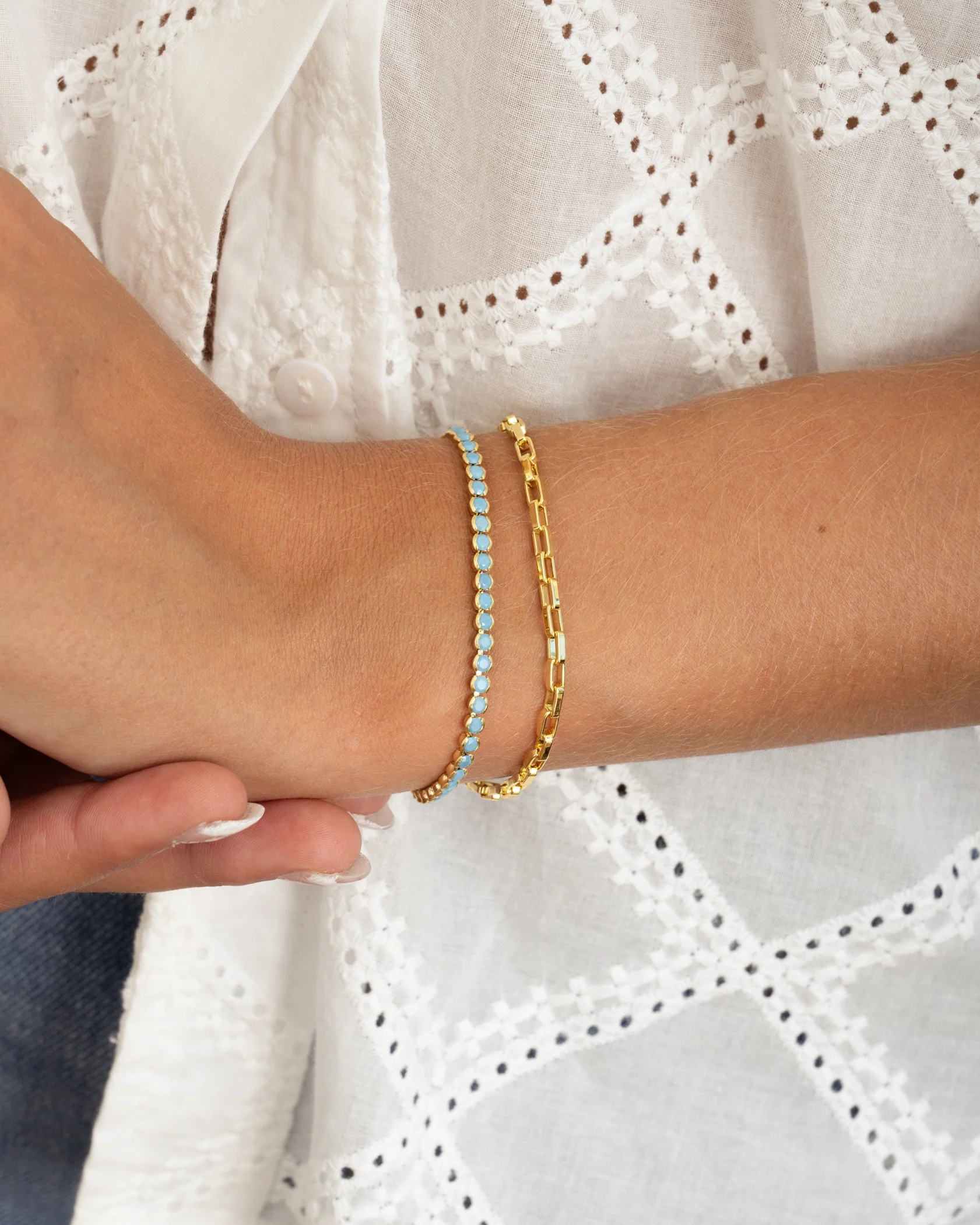 3mm Turquoise Tennis Bracelet - Image 6