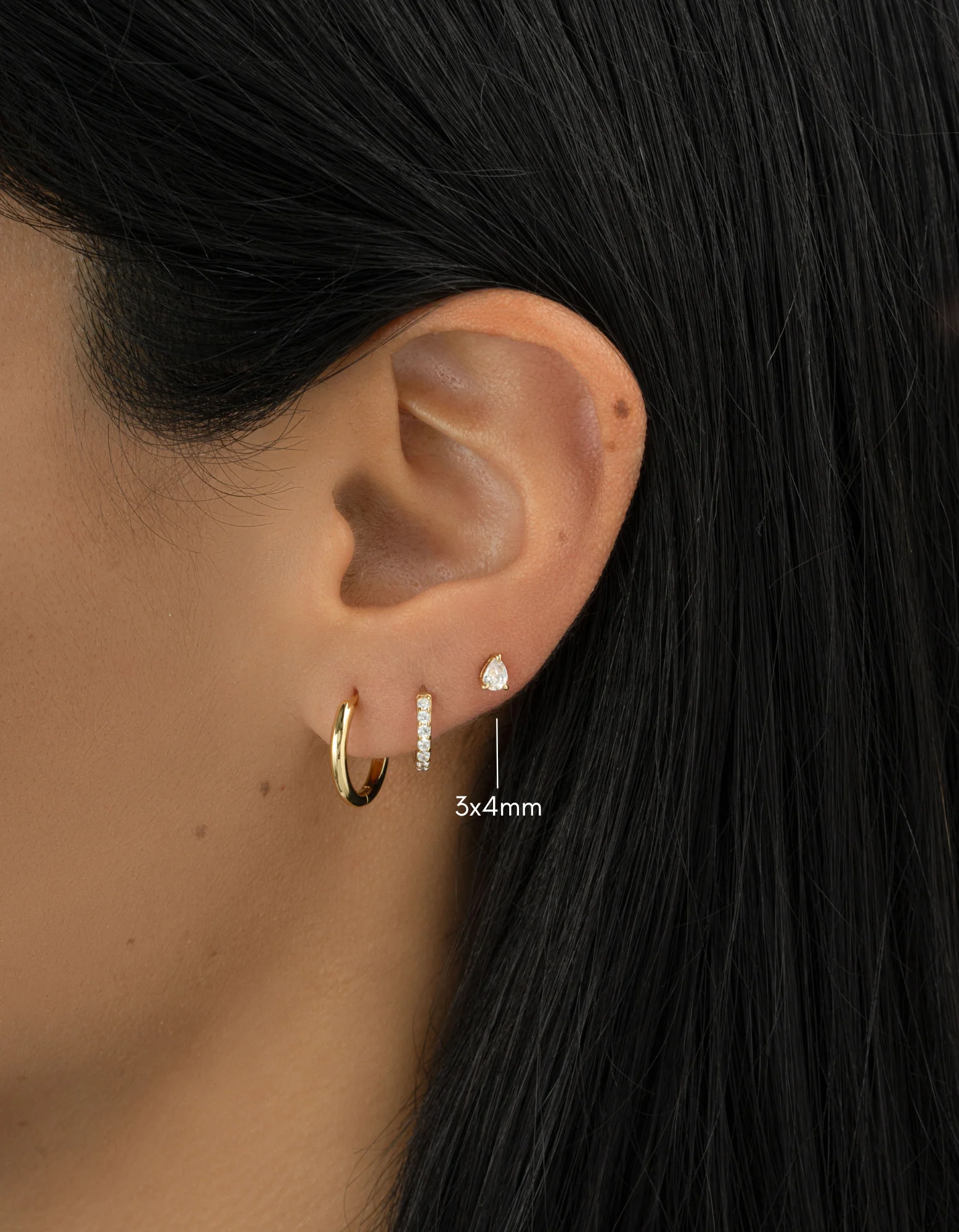 3x4mm Pear Studs - Image 5