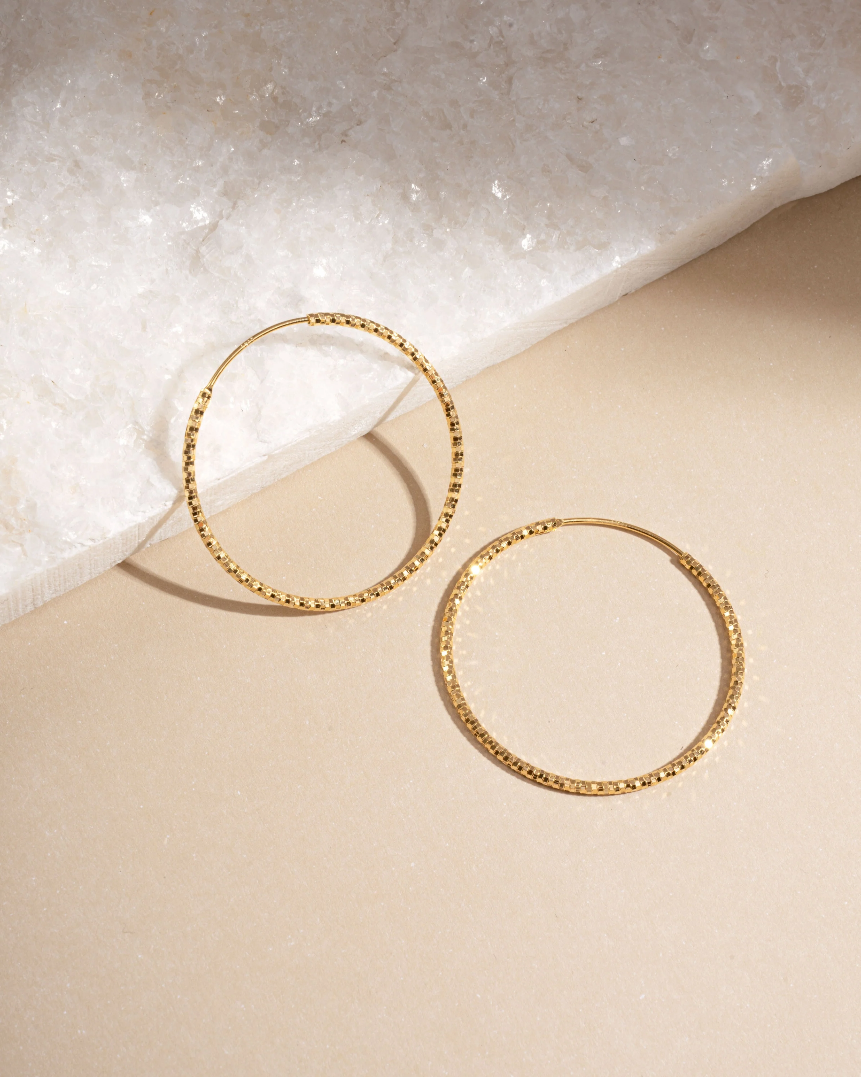 40mm Diamond Cut Hoops - Image 5