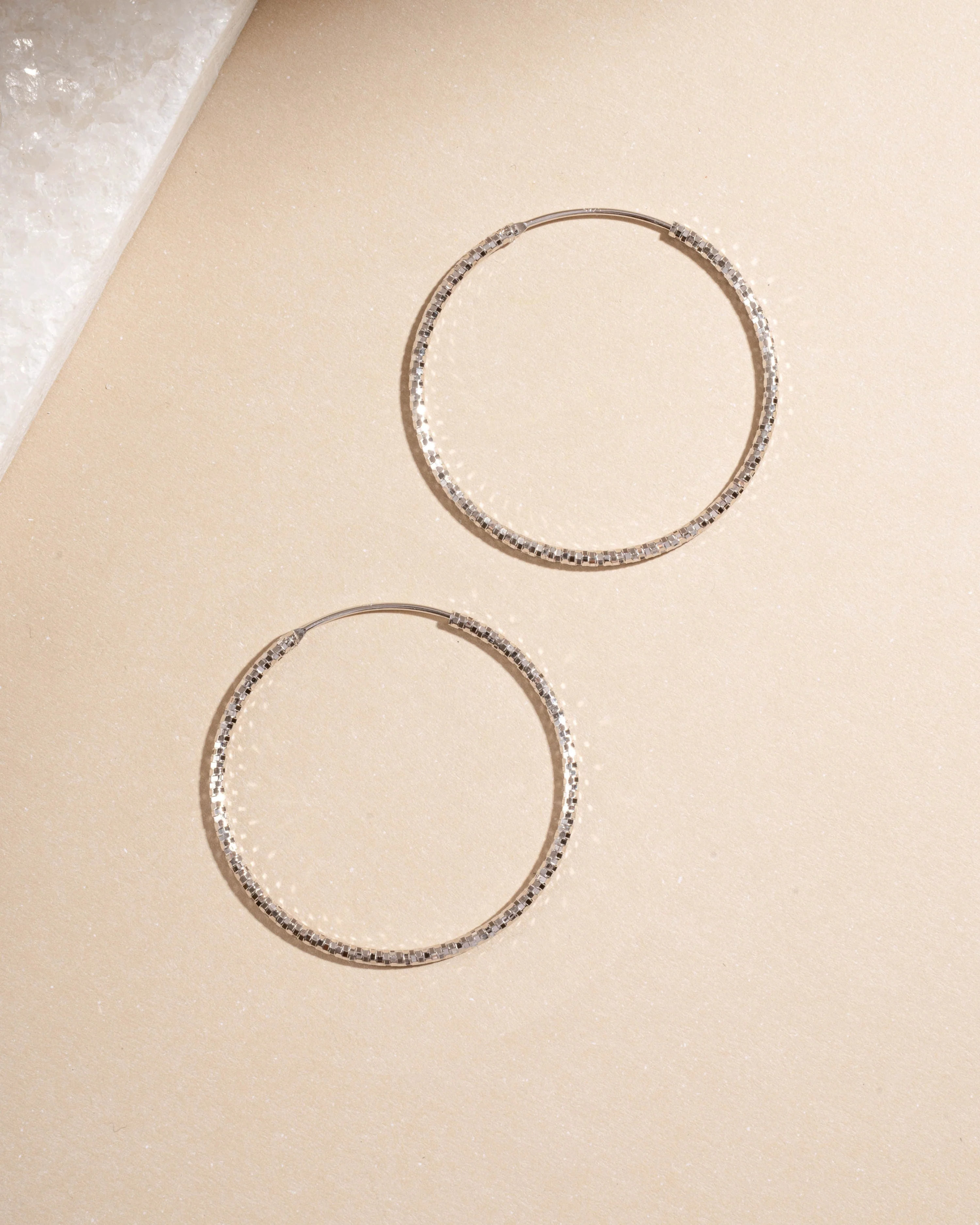 40mm Diamond Cut Hoops - Image 6