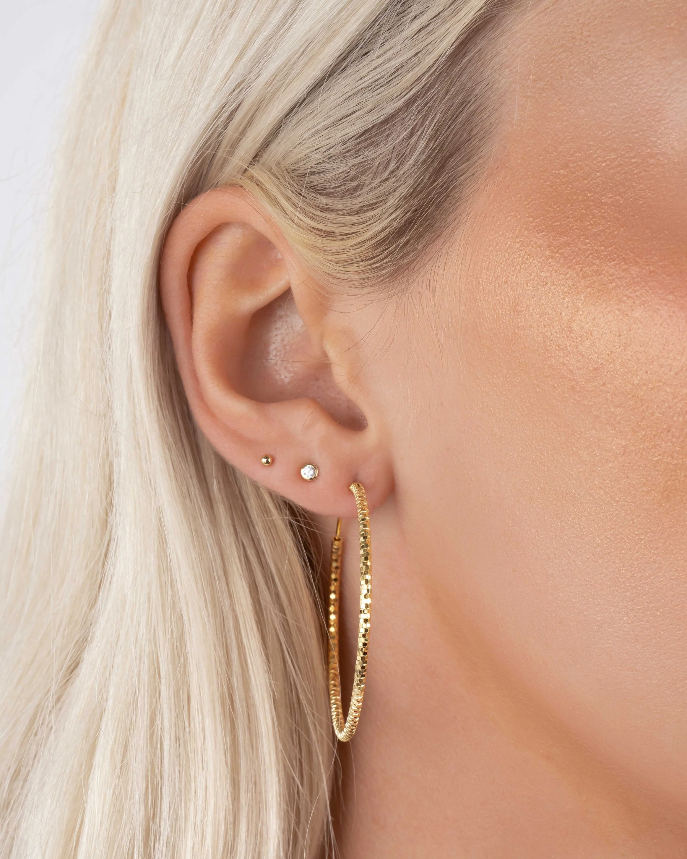 40mm Diamond Cut Hoops - Image 7