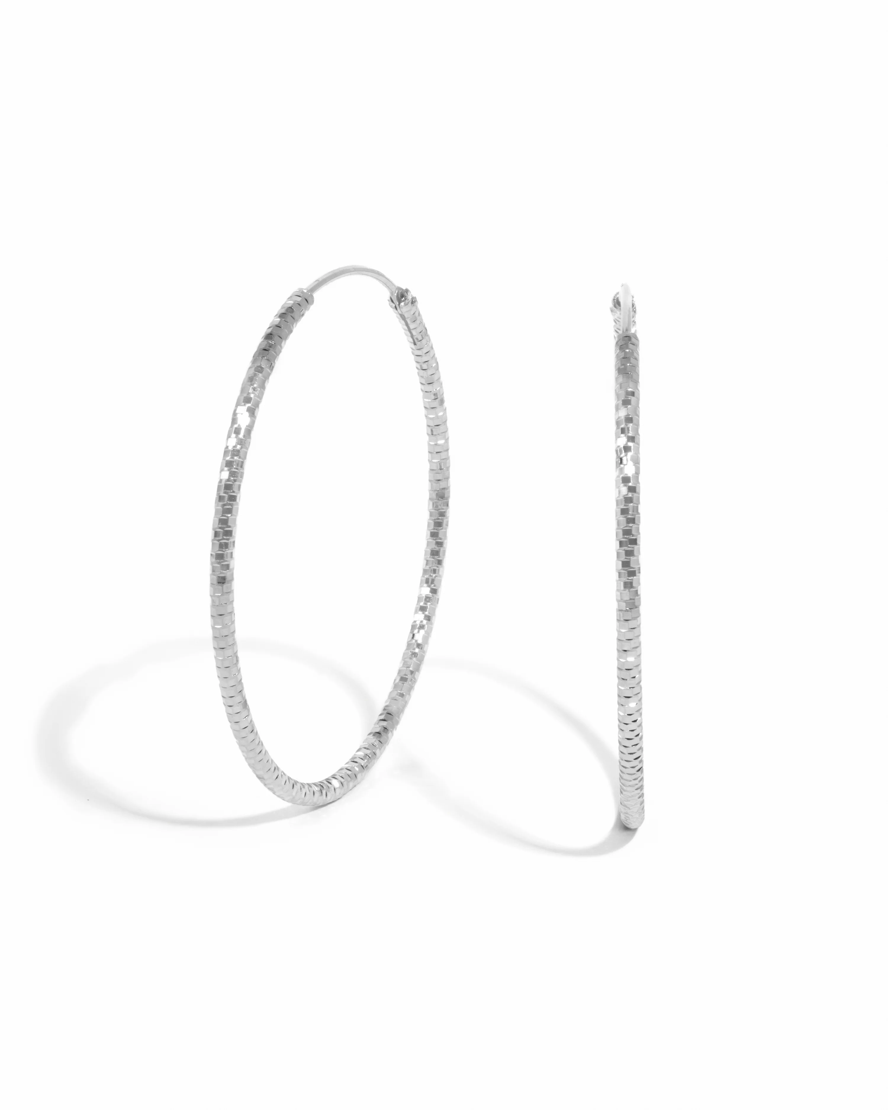 40mm Diamond Cut Hoops - Image 9