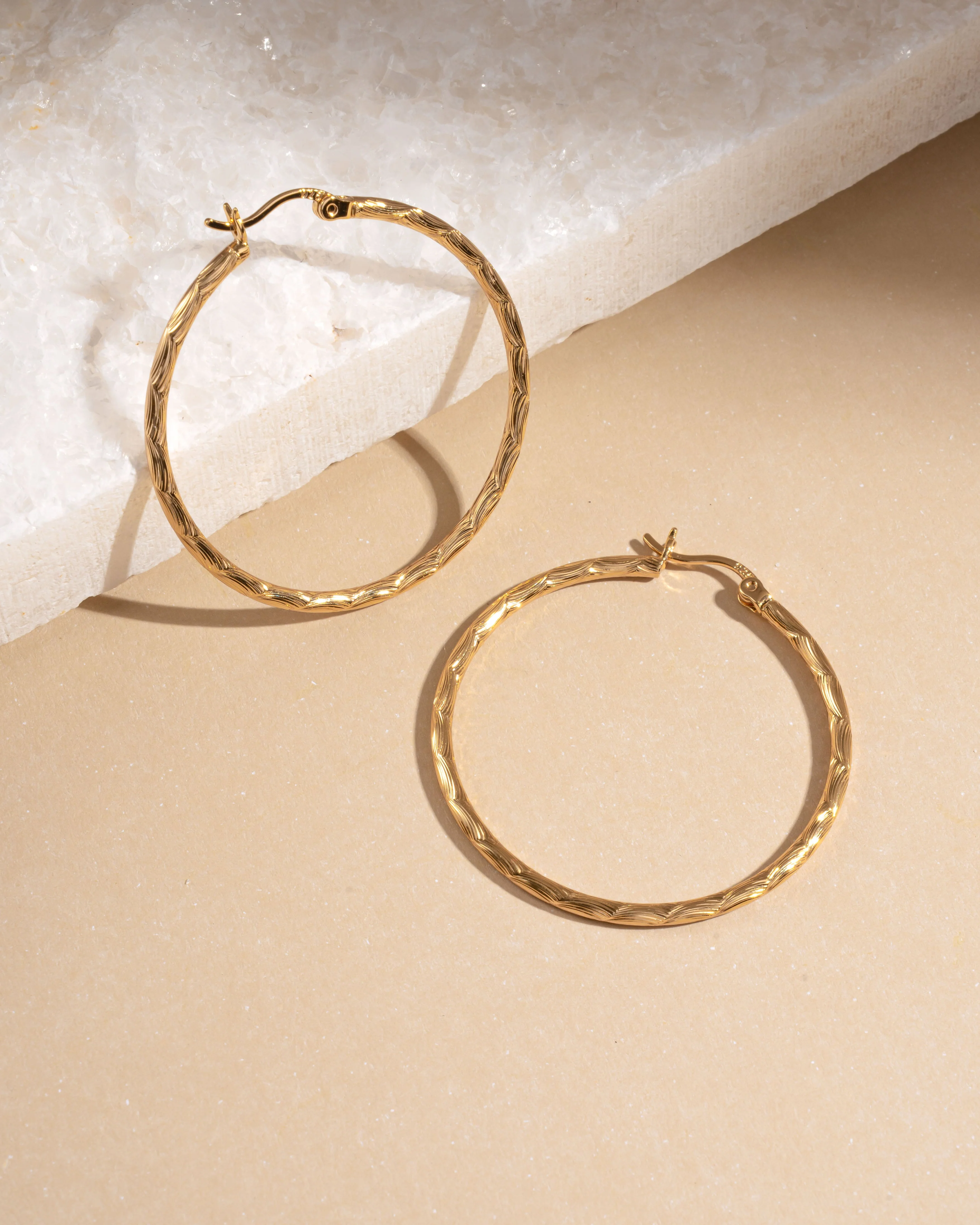 40mm Textured Hoops - Image 3