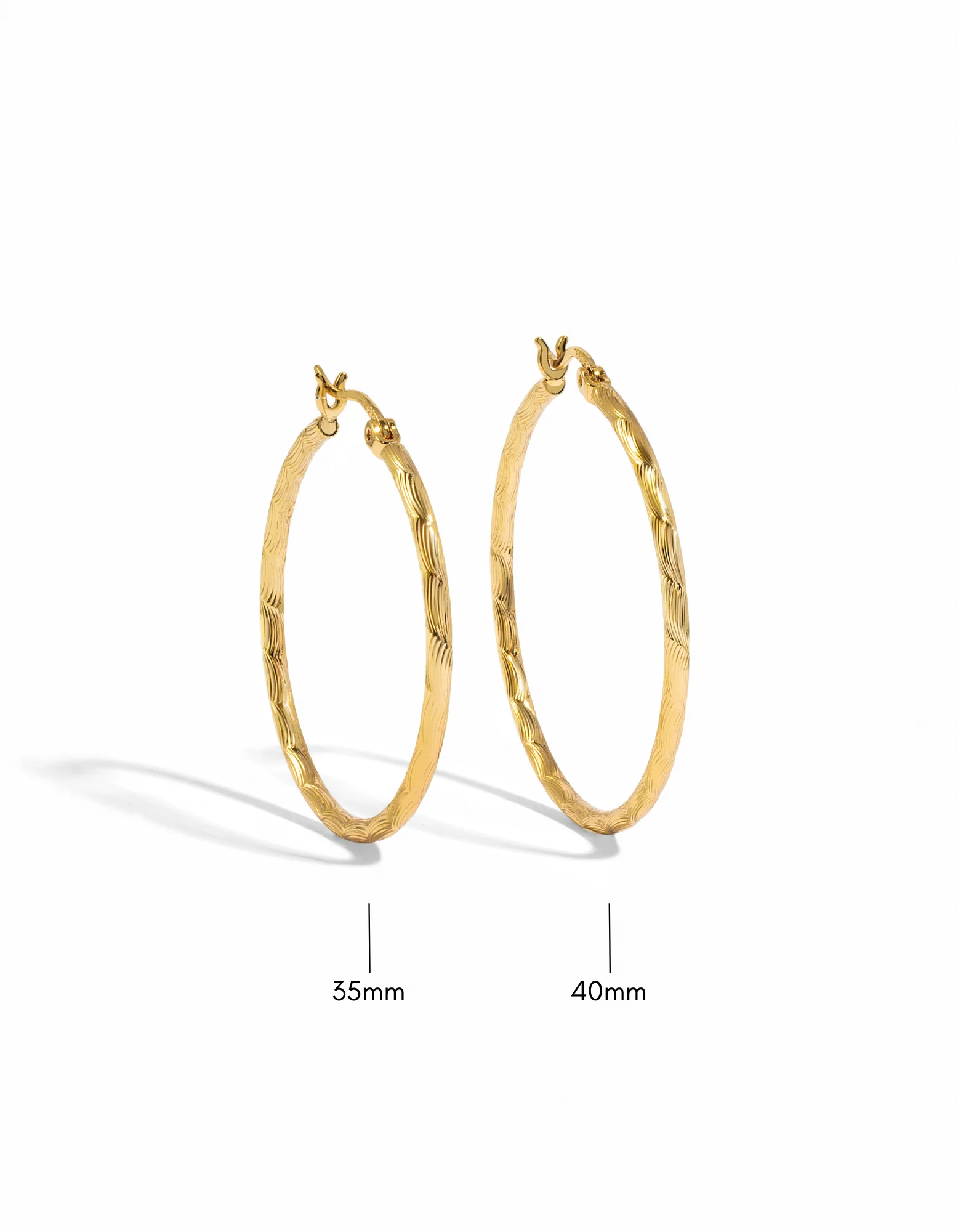 35mm Textured Hoops - Image 8